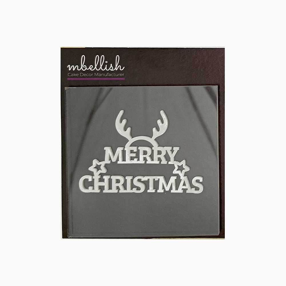 Merry Christmas Acrylic Stamp, Size - 3", Pack of 1, Sku - SP11118