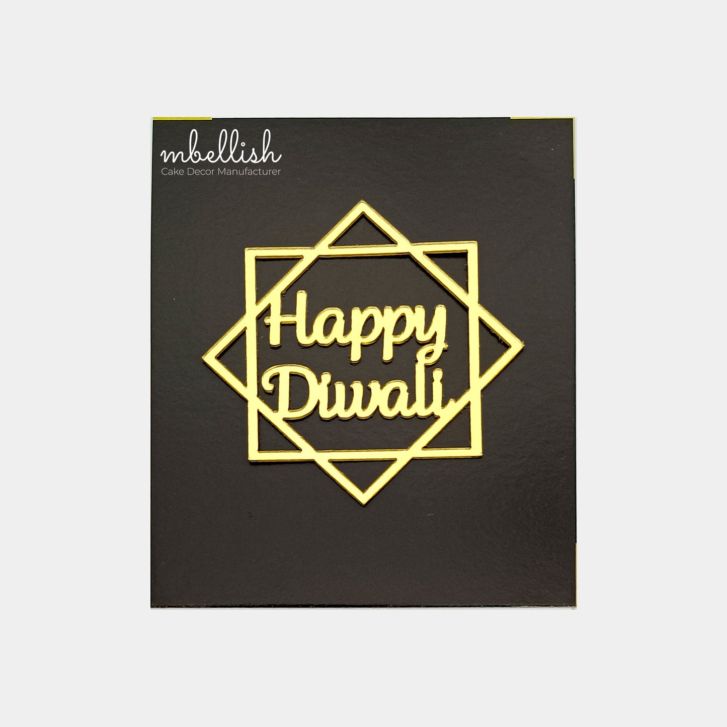 Happy Diwali Acrylic Sticker, Size -Small, Pack of 5, Sku - SS10