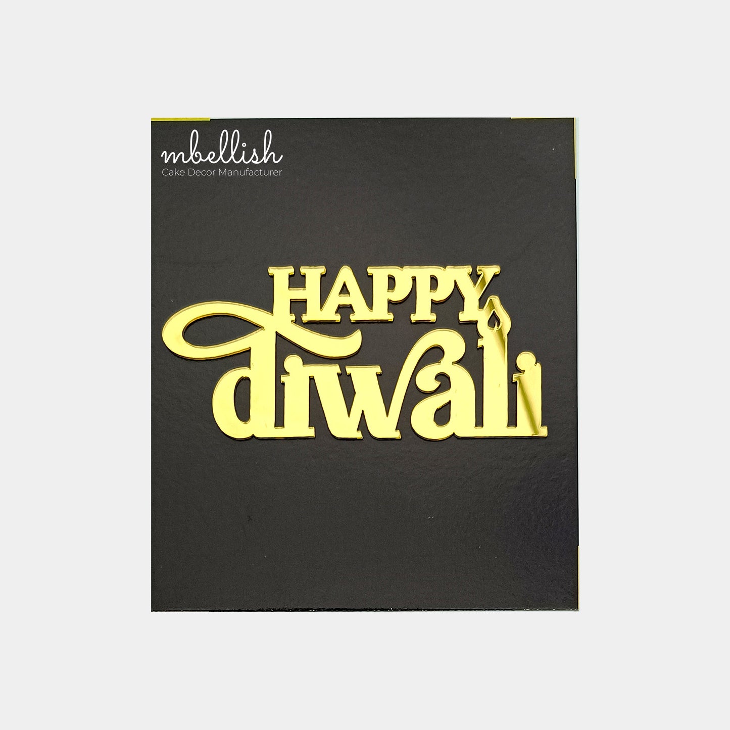 Happy Diwali Acrylic Sticker, Size -Small, Pack of 5, Sku - SS1
