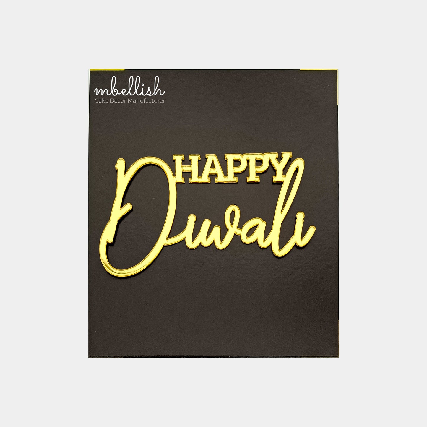 Happy Diwali Acrylic Sticker, Size -Small, Pack of 5, Sku - SS7