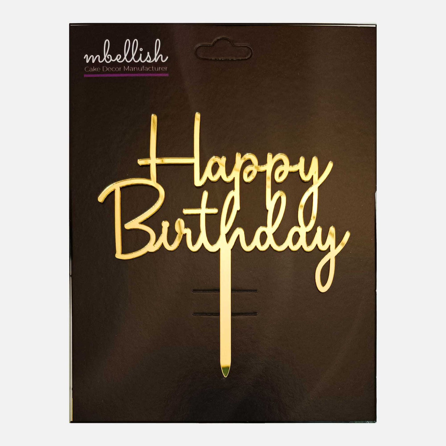 Happy Birthday Acrylic Cake Topper, Size - Medium, Pack of 1, SKU-TR10520