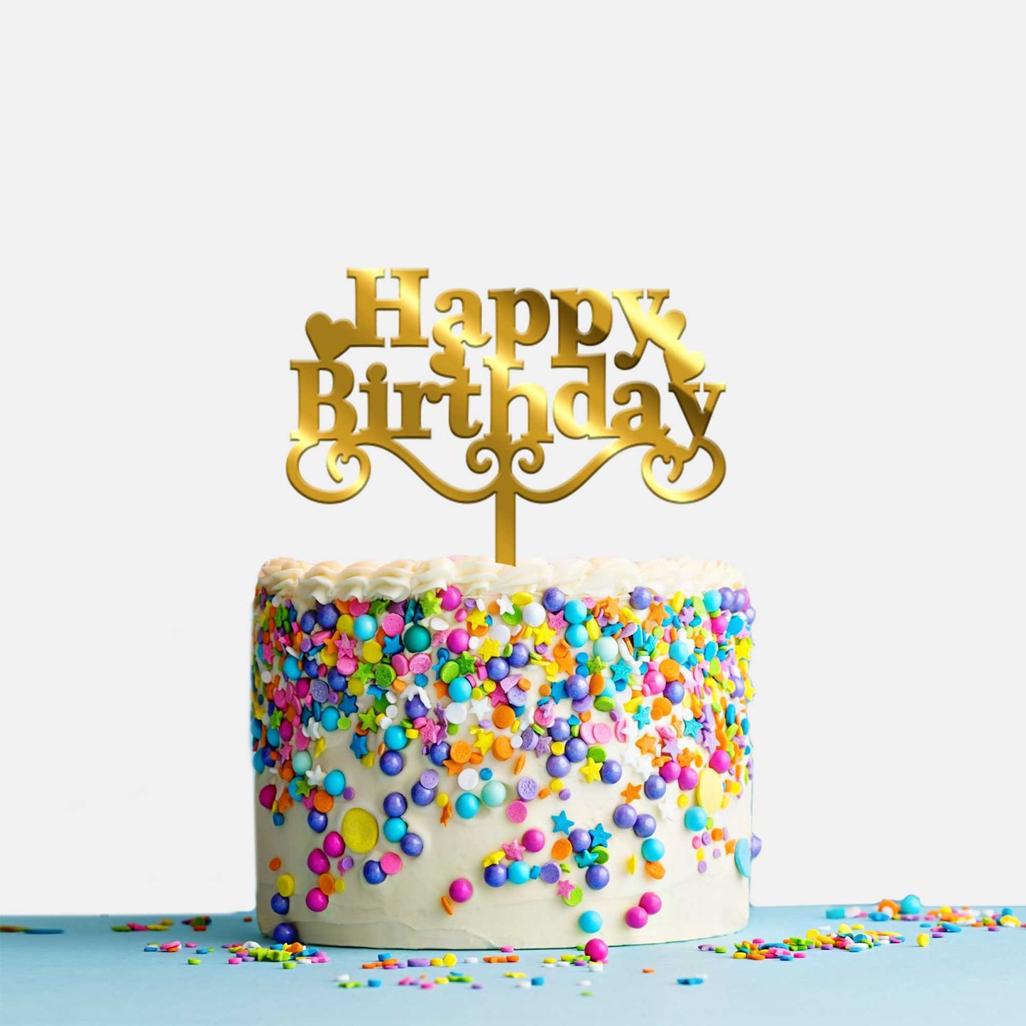 Happy Birthday Acrylic Cake Topper, Size - Medium, Pack of 1, SKU-TR10529
