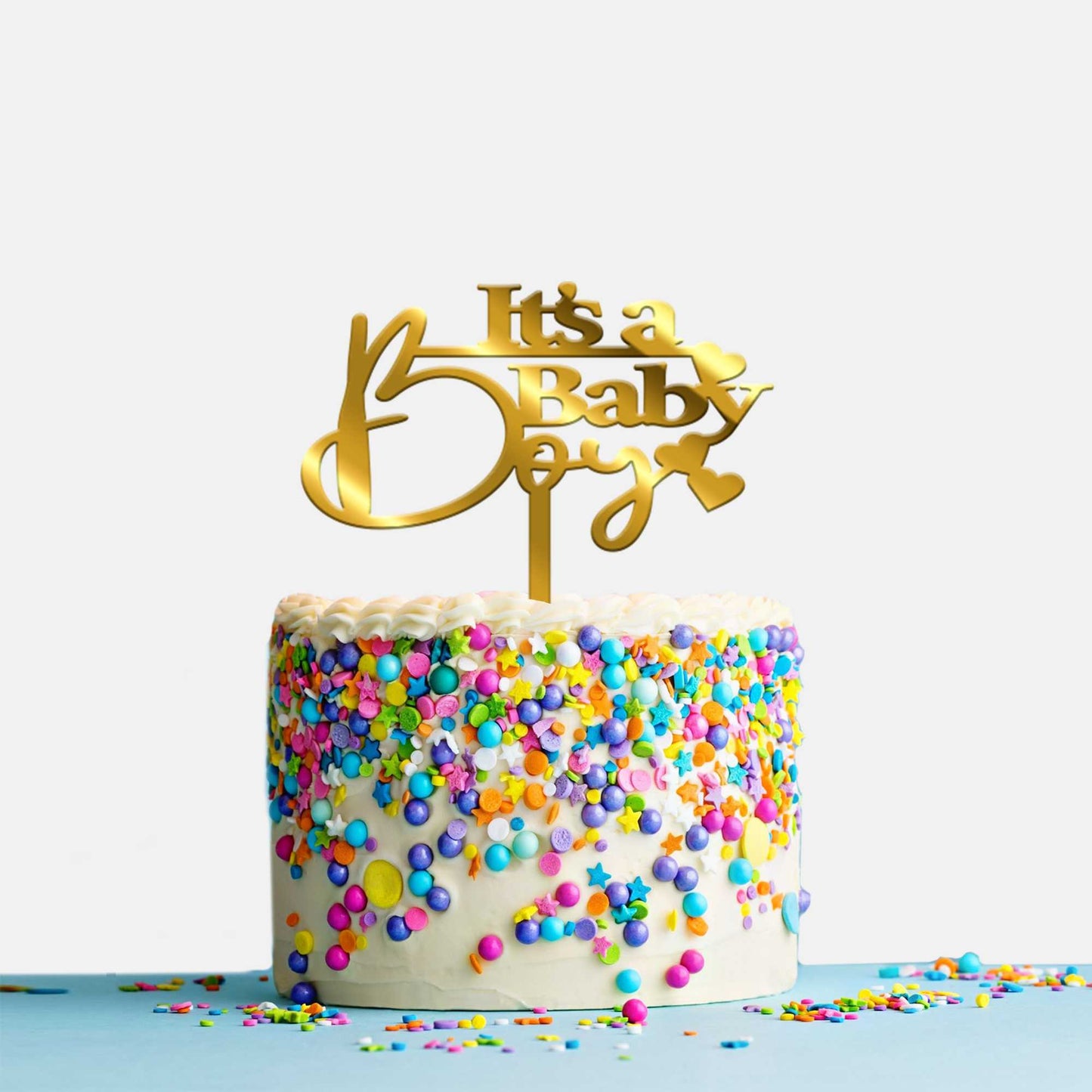 It’s a Baby Boy Acrylic Cake Topper, Size - Medium, Pack of 1, SKU-TR10548
