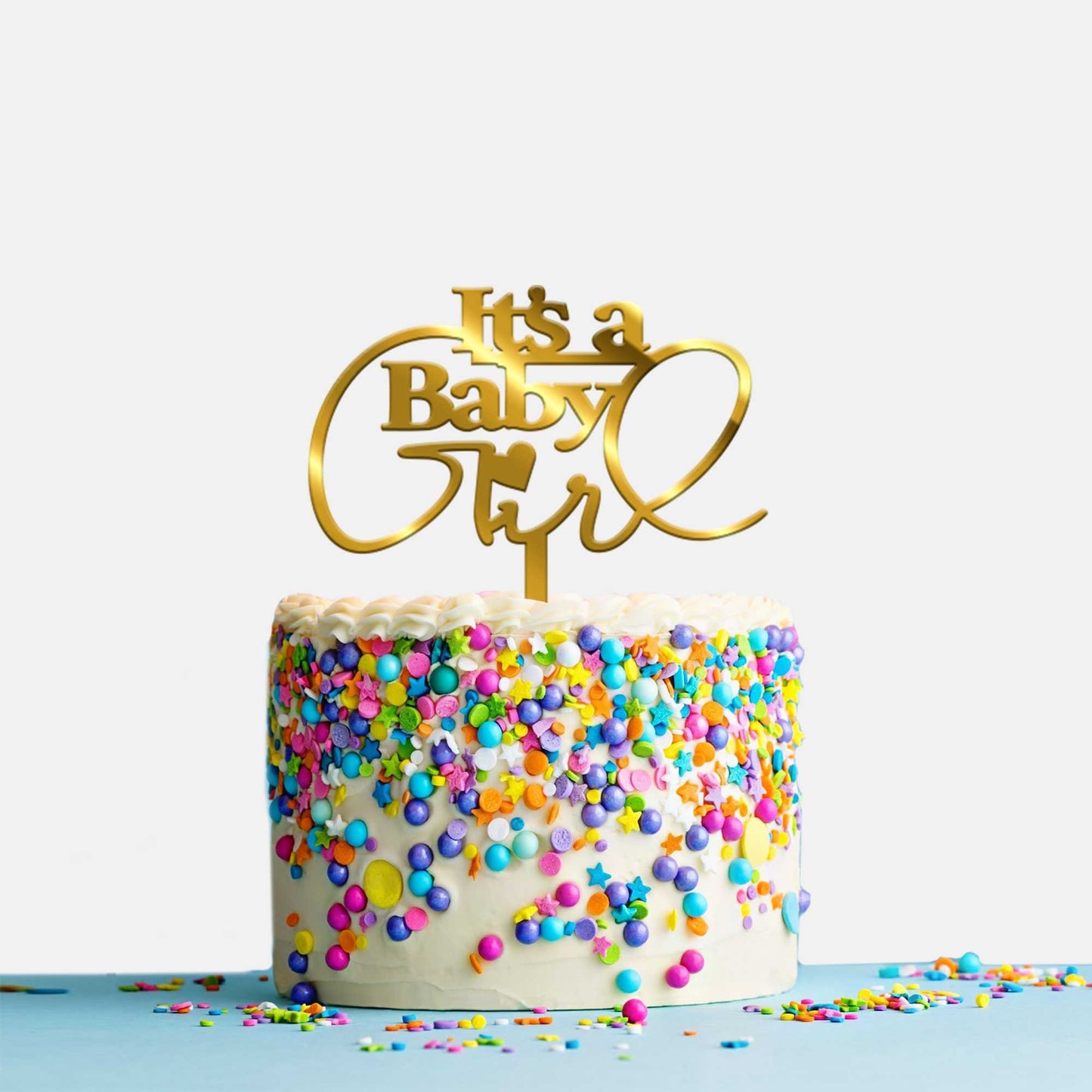It’s a Baby Girl Acrylic Cake Topper, Size - Medium, Pack of 1, SKU-TR10549