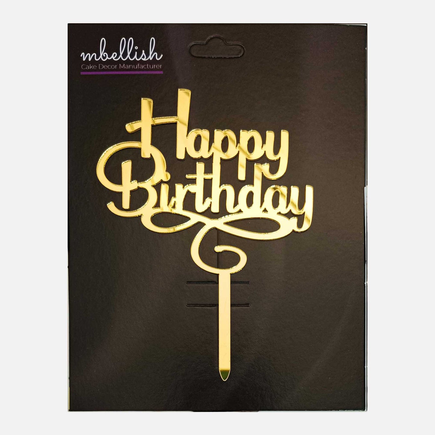 Happy Birthday Acrylic Cake Topper, Size - Medium, Pack of 1, SKU-TR10580