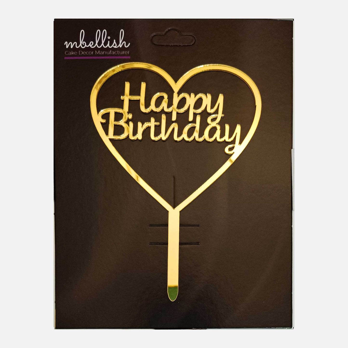 Happy Birthday Acrylic Cake Topper, Size - Medium, Pack of 1, SKU-TR10582