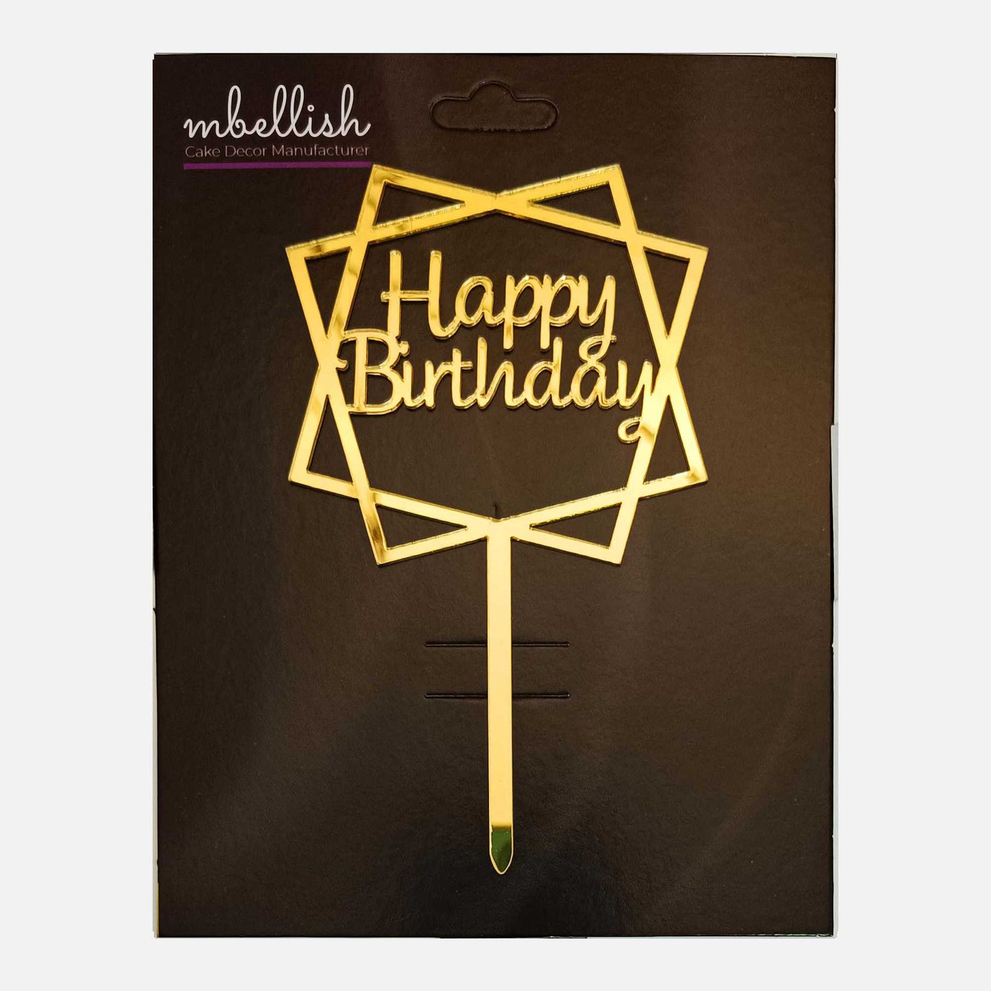 Happy Birthday Acrylic Cake Topper, Size - Medium, Pack of 1, SKU-TR10583