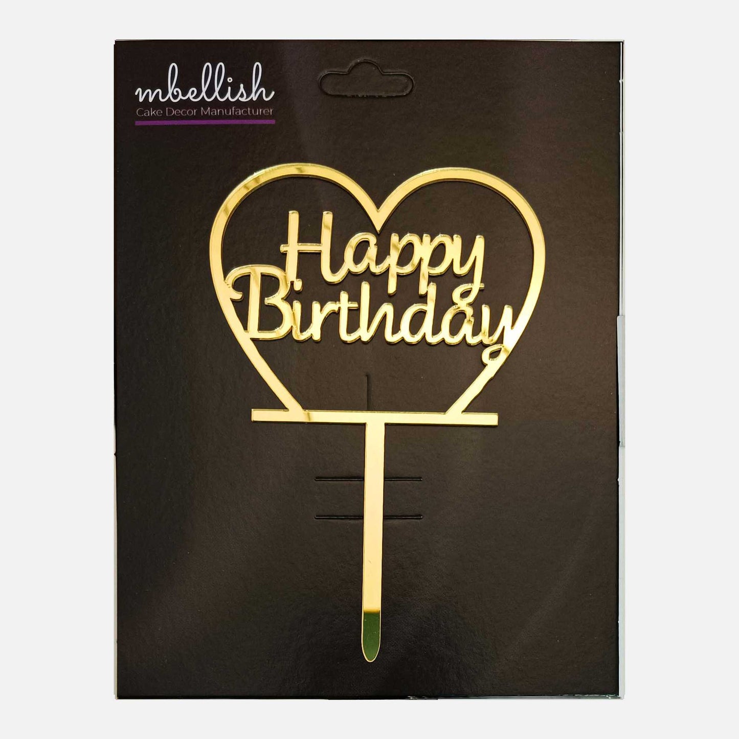 Happy Birthday Acrylic Cake Topper, Size - Medium, Pack of 1, SKU-TR10585
