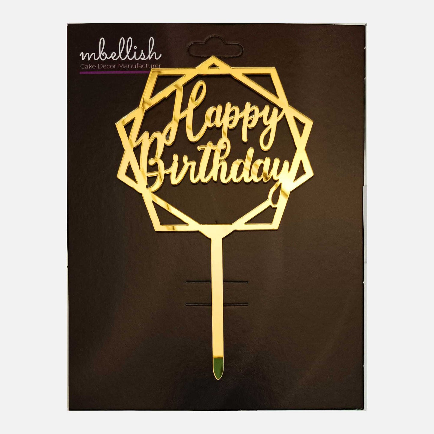 Happy Birthday Acrylic Cake Topper, Size - Medium, Pack of 1, SKU-TR10586