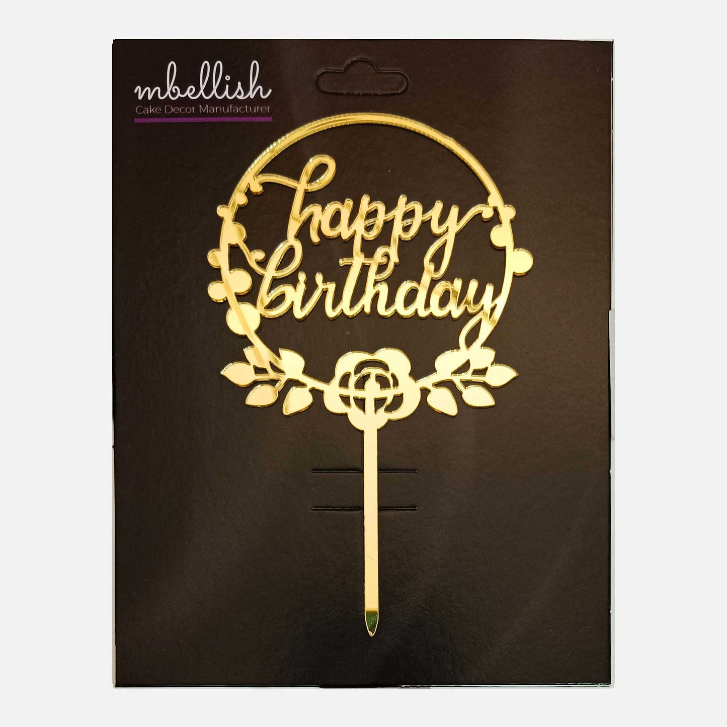 Happy Birthday Acrylic Cake Topper, Size - Medium, Pack of 1, SKU-TR10589