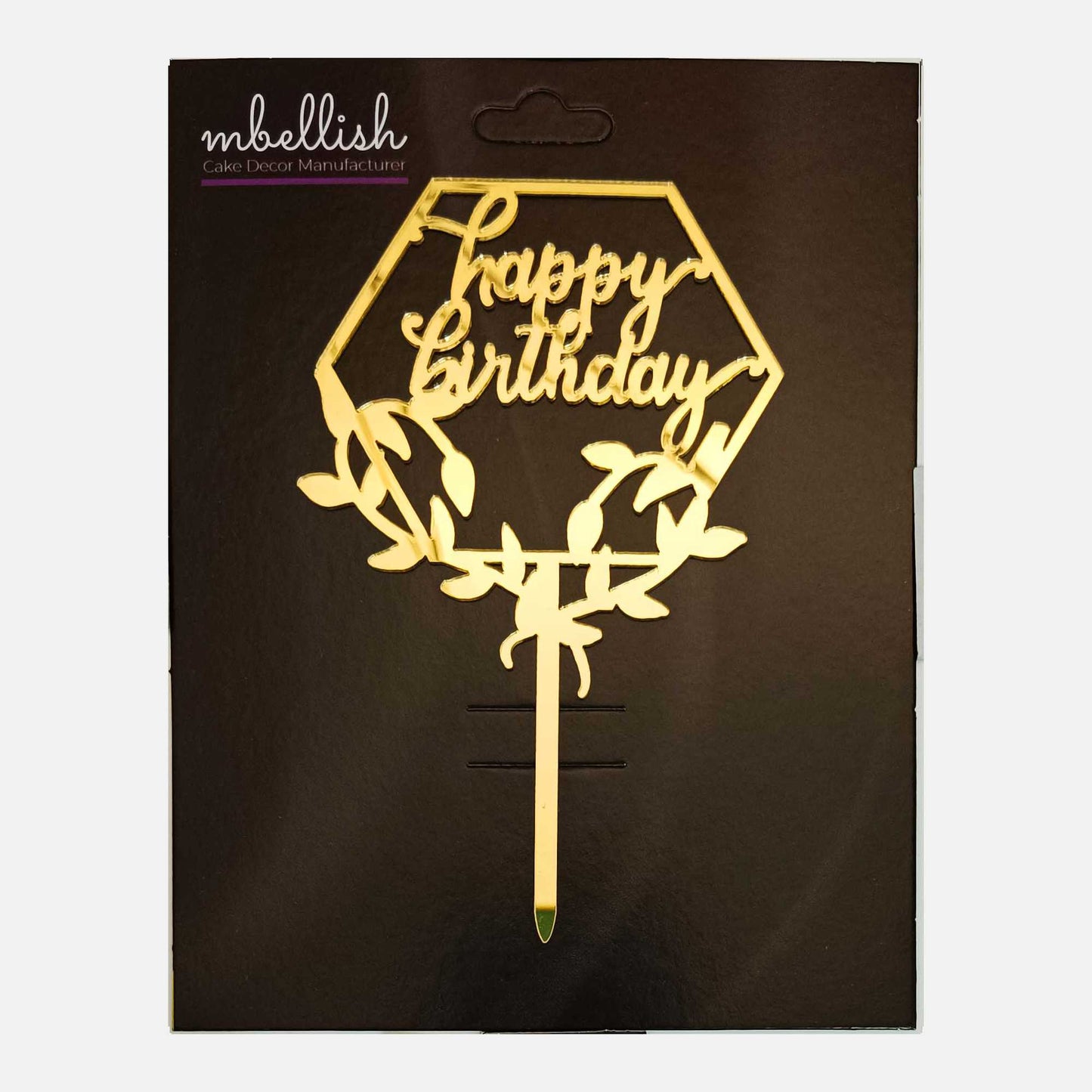 Happy Birthday Acrylic Cake Topper, Size - Medium, Pack of 1, SKU-TR10591