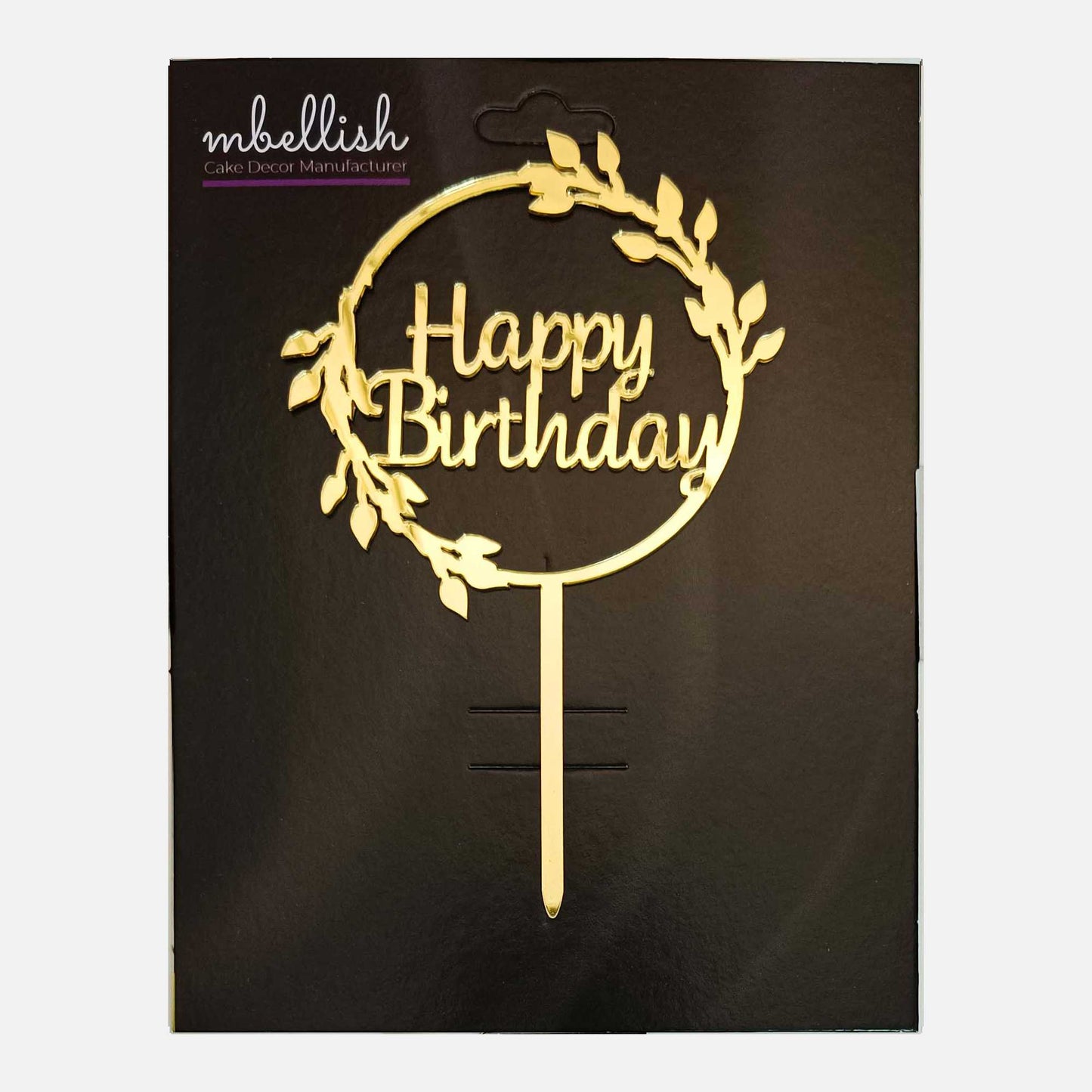 Happy Birthday Acrylic Cake Topper, Size - Medium, Pack of 1, SKU-TR10593