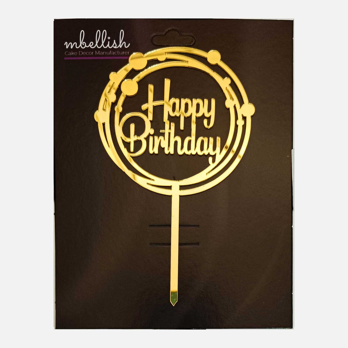 Happy Birthday Acrylic Cake Topper, Size - Medium, Pack of 1, SKU-TR10595