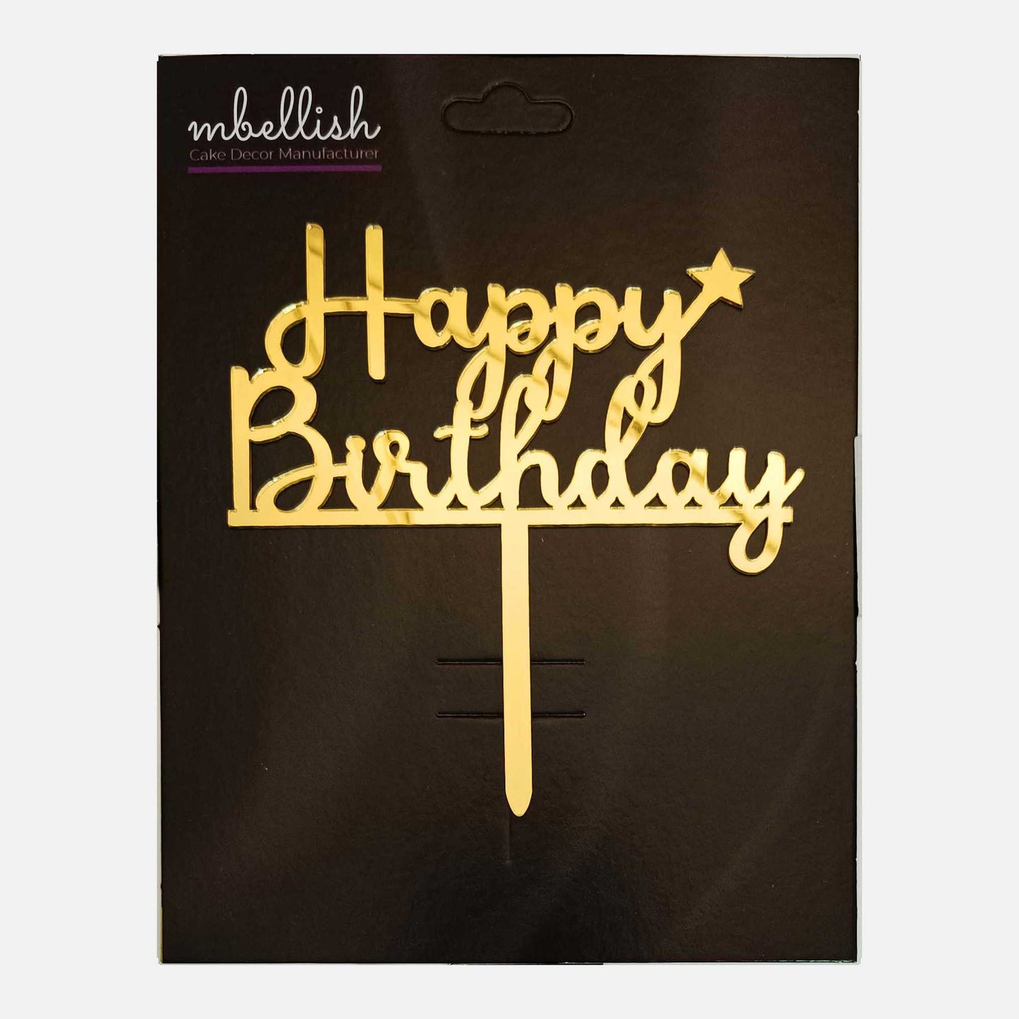 Happy Birthday Acrylic Cake Topper, Size - Medium, Pack of 1, SKU-TR10596