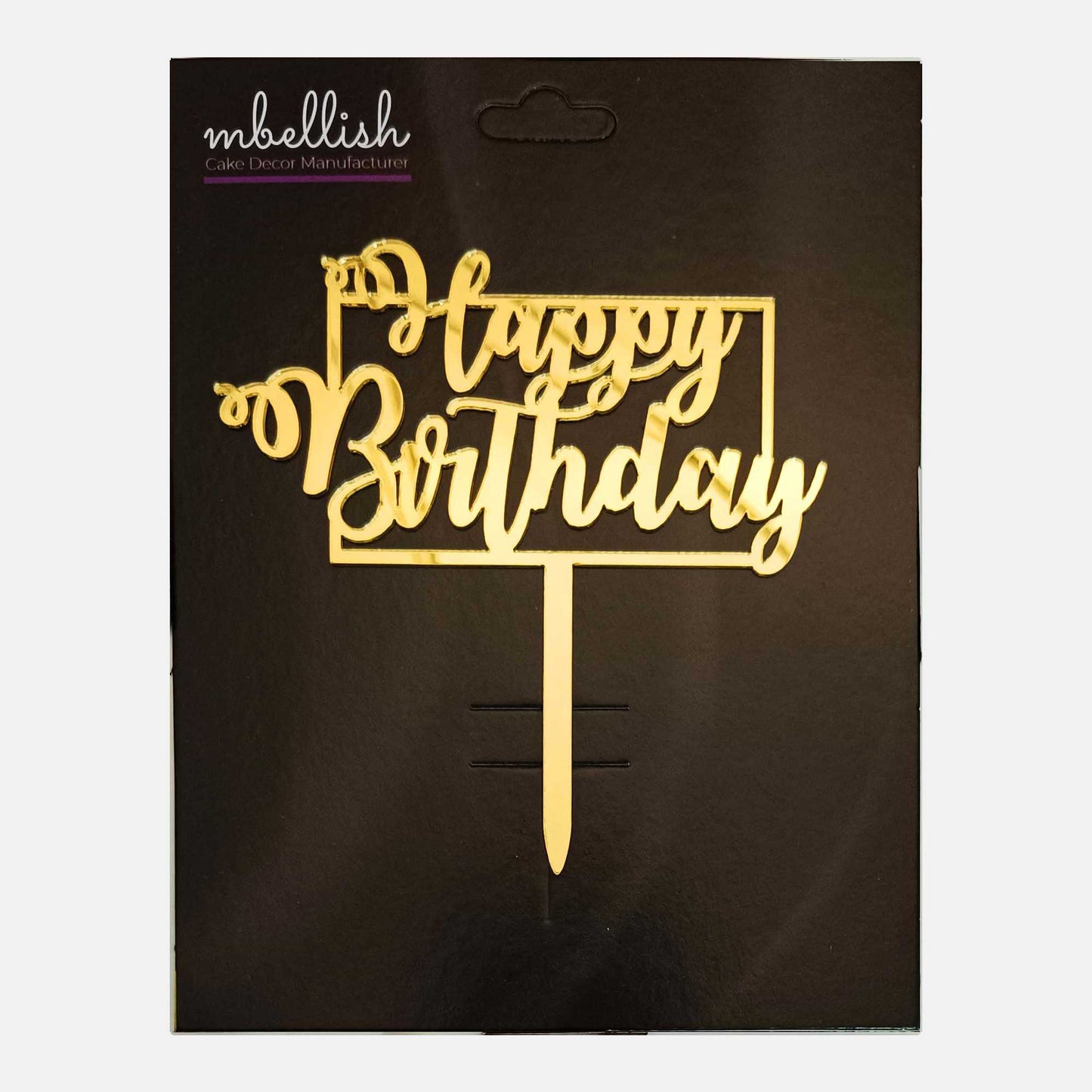 Happy Birthday Acrylic Cake Topper, Size - Medium, Pack of 1, SKU-TR10601