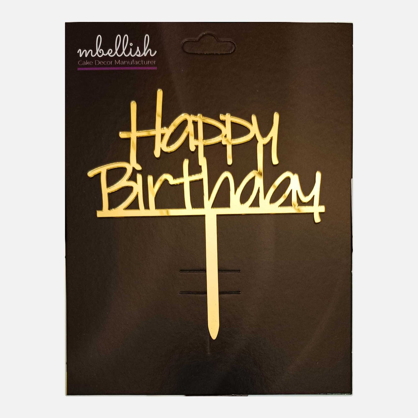 Happy Birthday Acrylic Cake Topper, Size - Medium, Pack of 1, SKU-TR10605