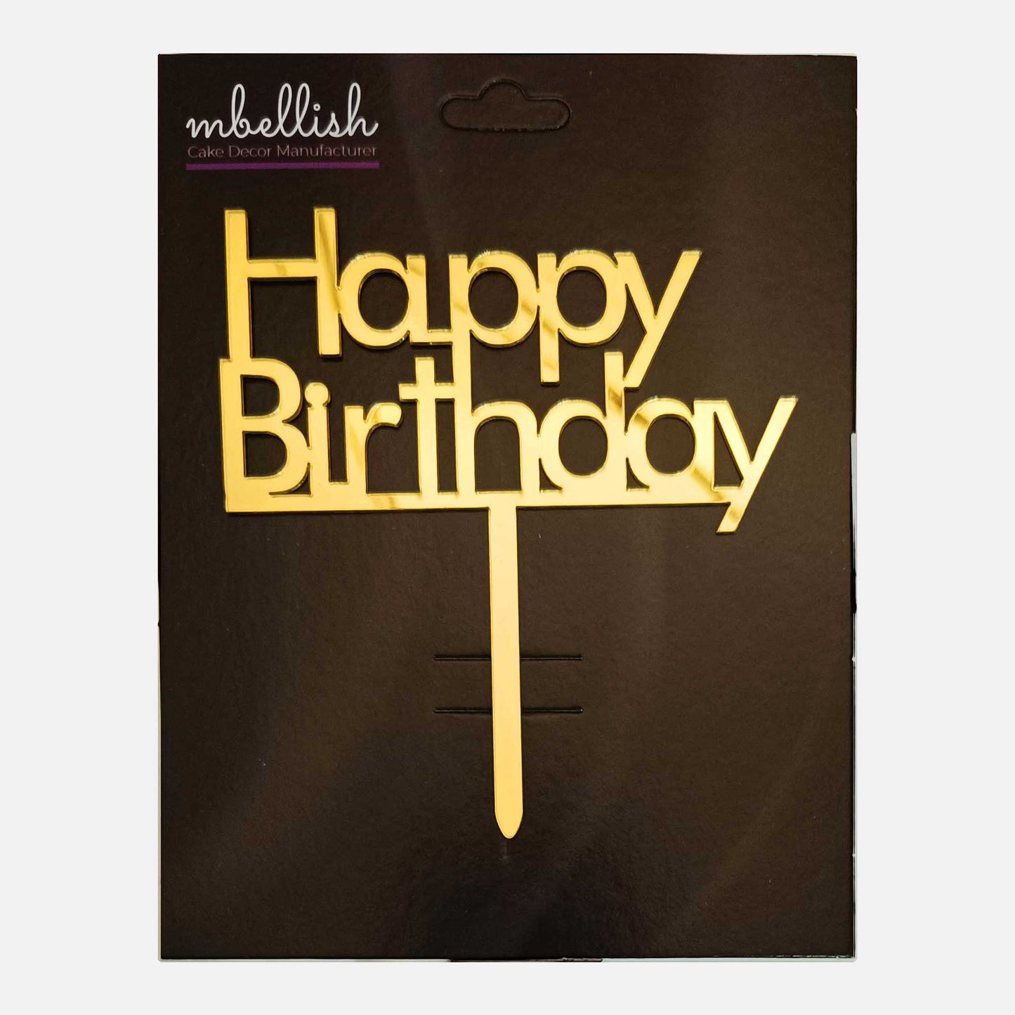 Happy Birthday Acrylic Cake Topper, Size - Medium, Pack of 1, SKU-TR10606