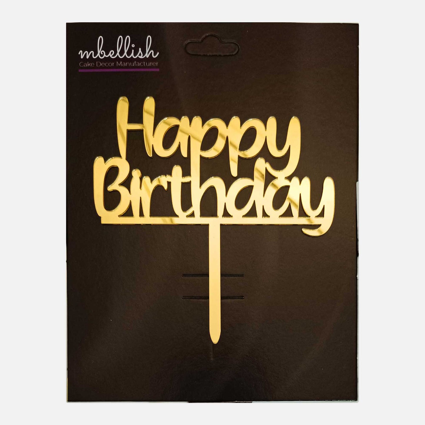 Happy Birthday Acrylic Cake Topper, Size - Medium, Pack of 1, SKU-TR10607