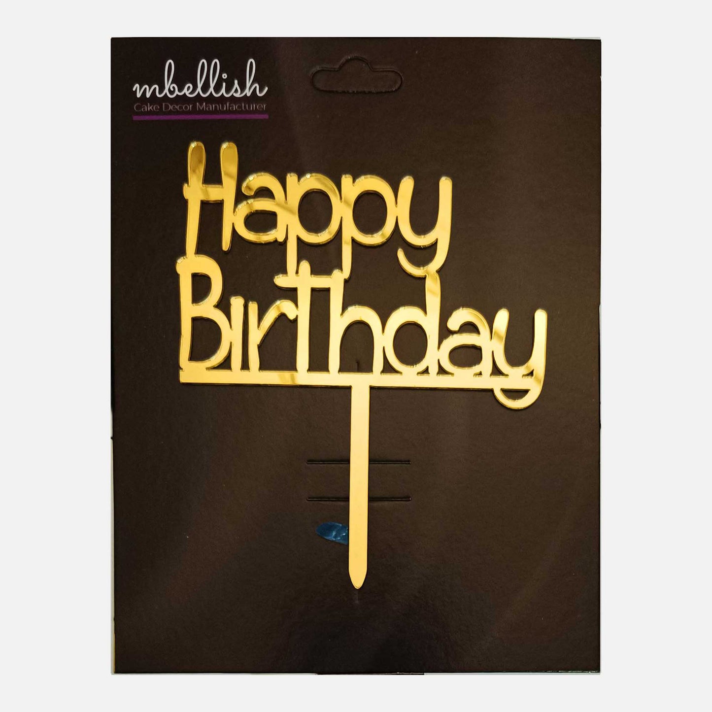 Happy Birthday Acrylic Cake Topper, Size - Medium, Pack of 1, SKU-TR10608