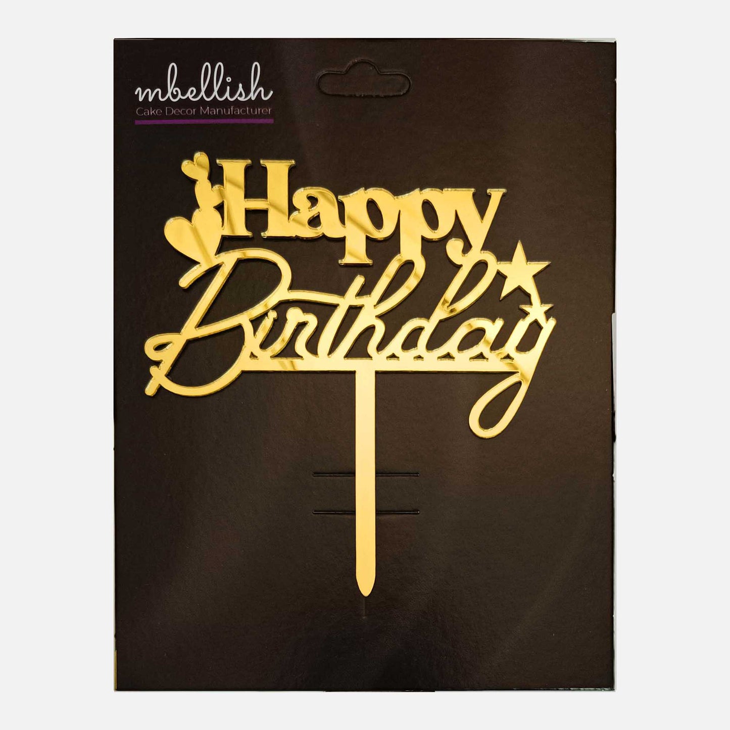 Happy Birthday Acrylic Cake Topper, Size - Medium, Pack of 1, SKU-TR10613