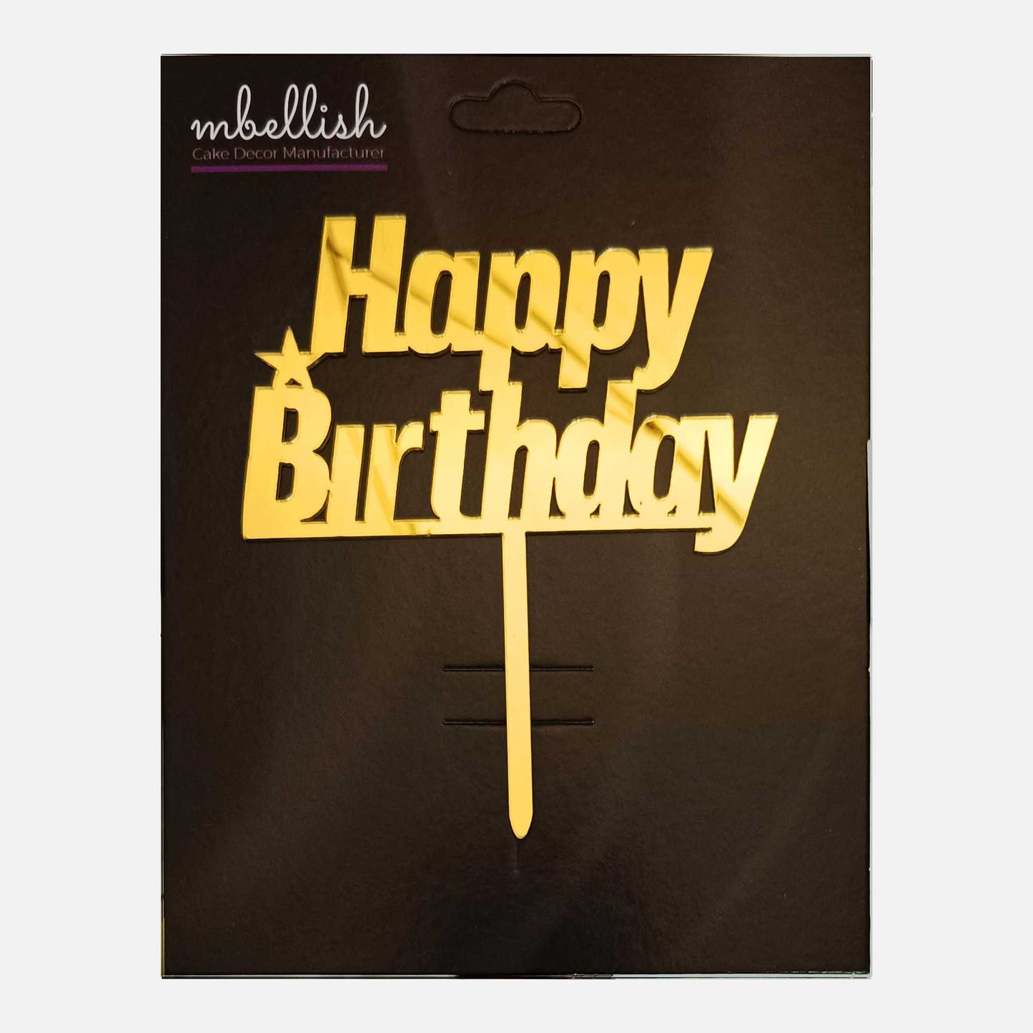 Happy Birthday Acrylic Cake Topper, Size - Medium, Pack of 1, SKU-TR10618