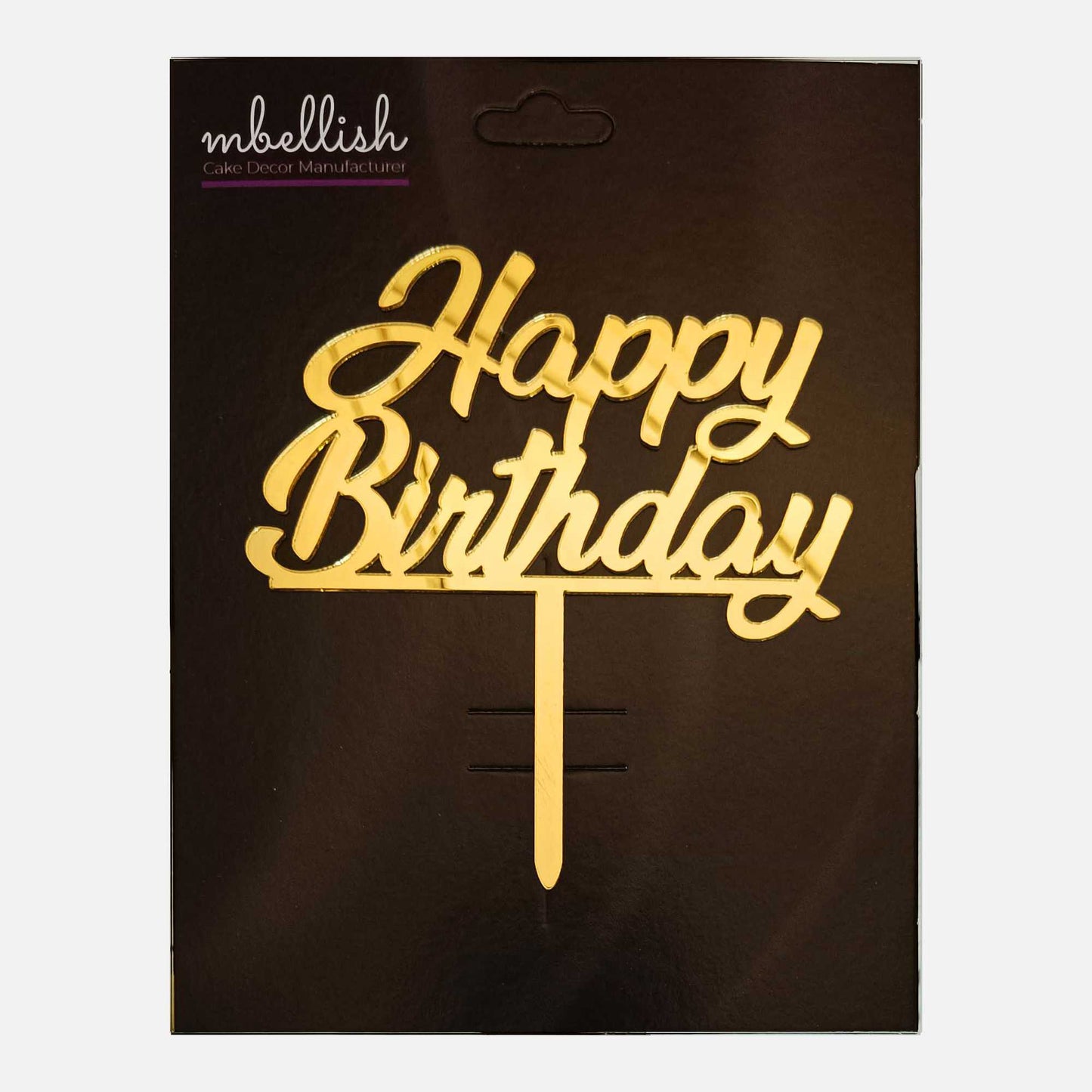 Happy Birthday Acrylic Cake Topper, Size - Medium, Pack of 1, SKU-TR10620
