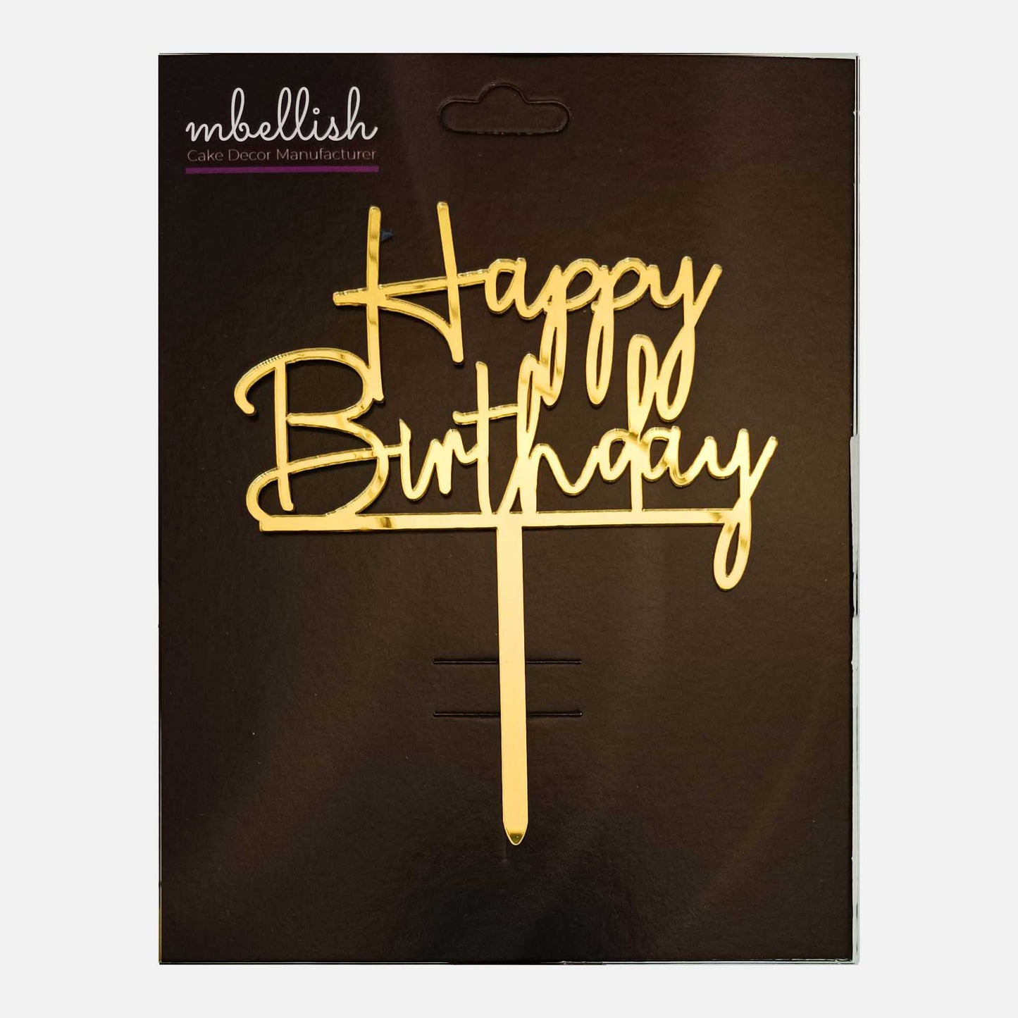 Happy Birthday Acrylic Cake Topper, Size - Medium, Pack of 1, SKU-TR10621