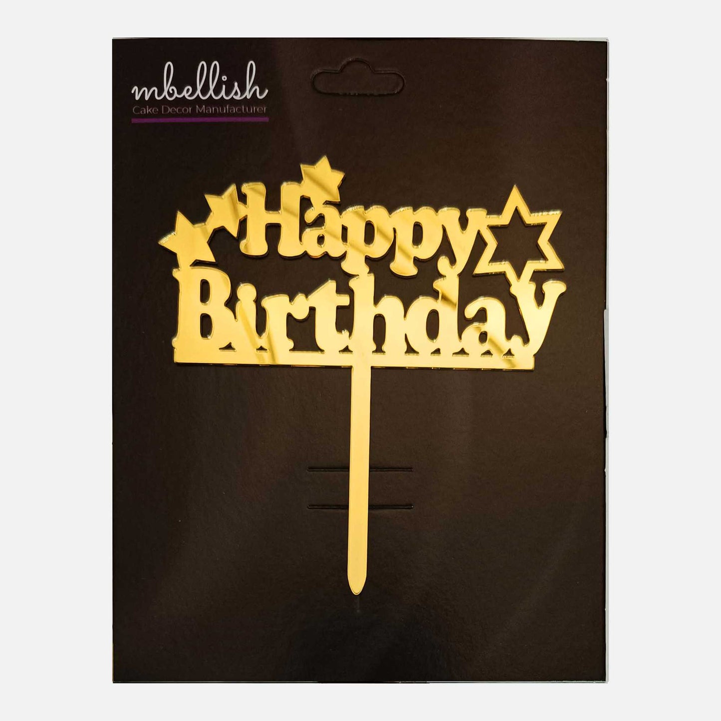 Happy Birthday Acrylic Cake Topper, Size - Medium, Pack of 1, SKU-TR10623