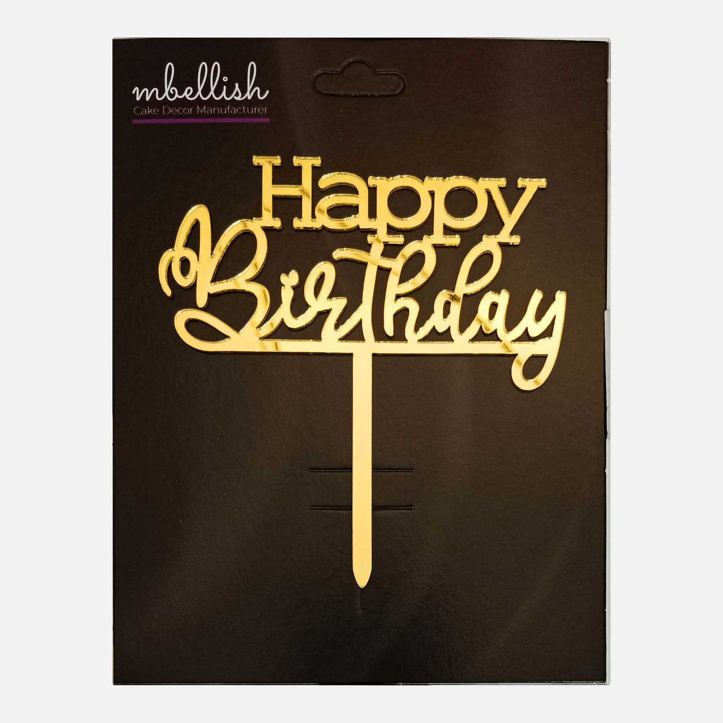 Happy Birthday Acrylic Cake Topper, Size - Medium, Pack of 1, SKU-TR10625