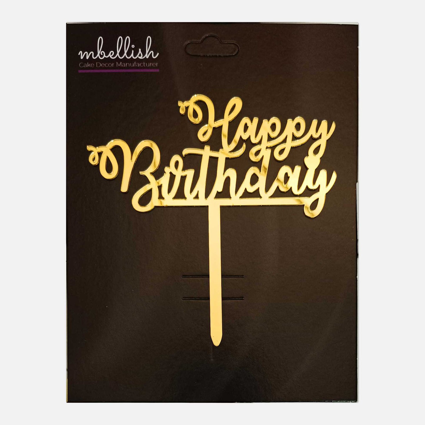 Happy Birthday Acrylic Cake Topper, Size - Medium, Pack of 1, SKU-TR10631