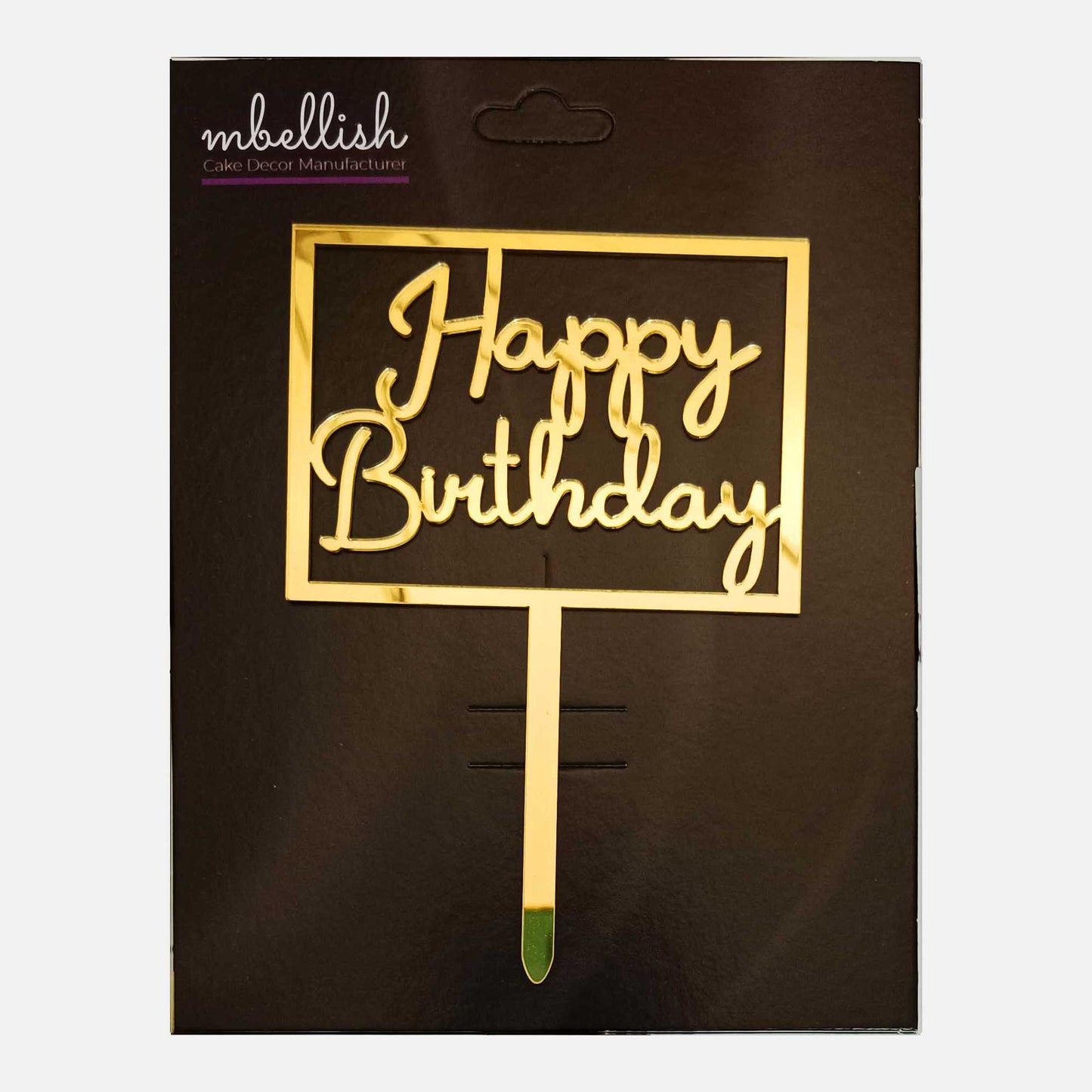 Happy Birthday Acrylic Cake Topper, Size - Medium, Pack of 1, SKU-TR10633