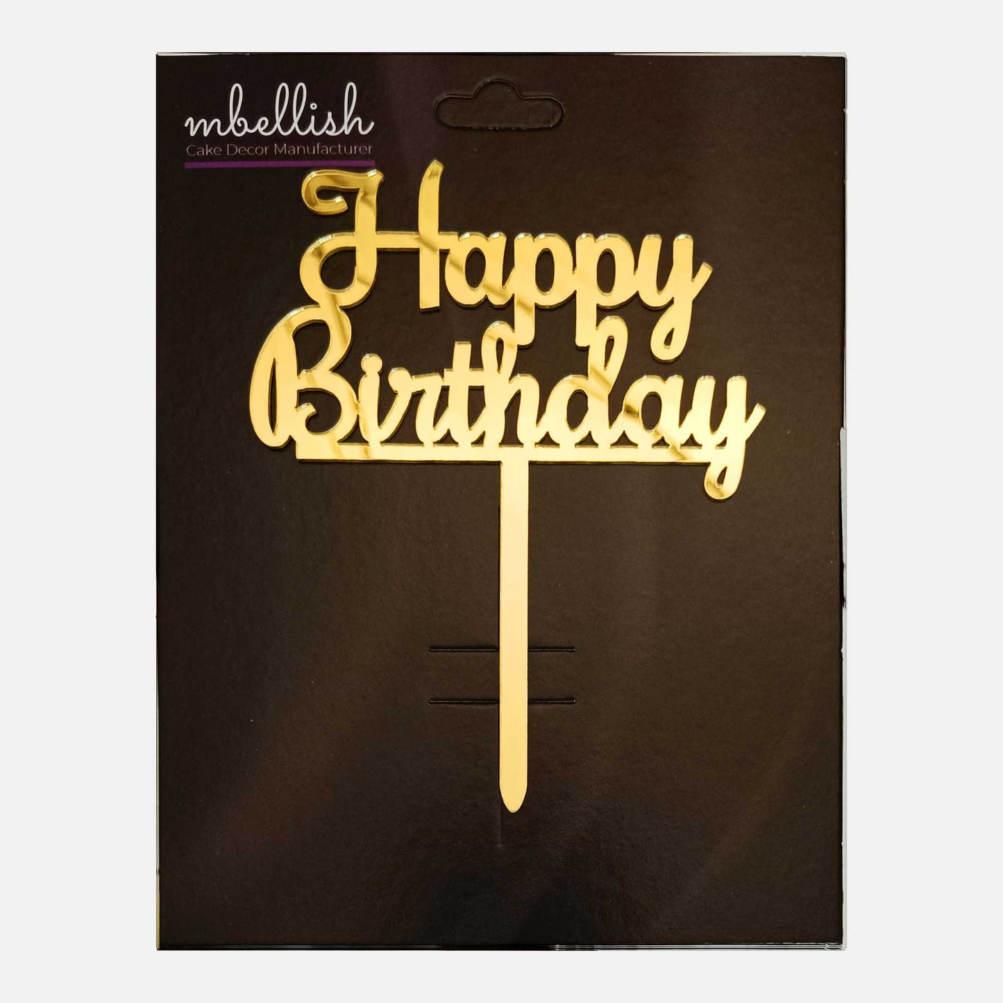 Happy Birthday Acrylic Cake Topper, Size - Medium, Pack of 1, SKU-TR10634