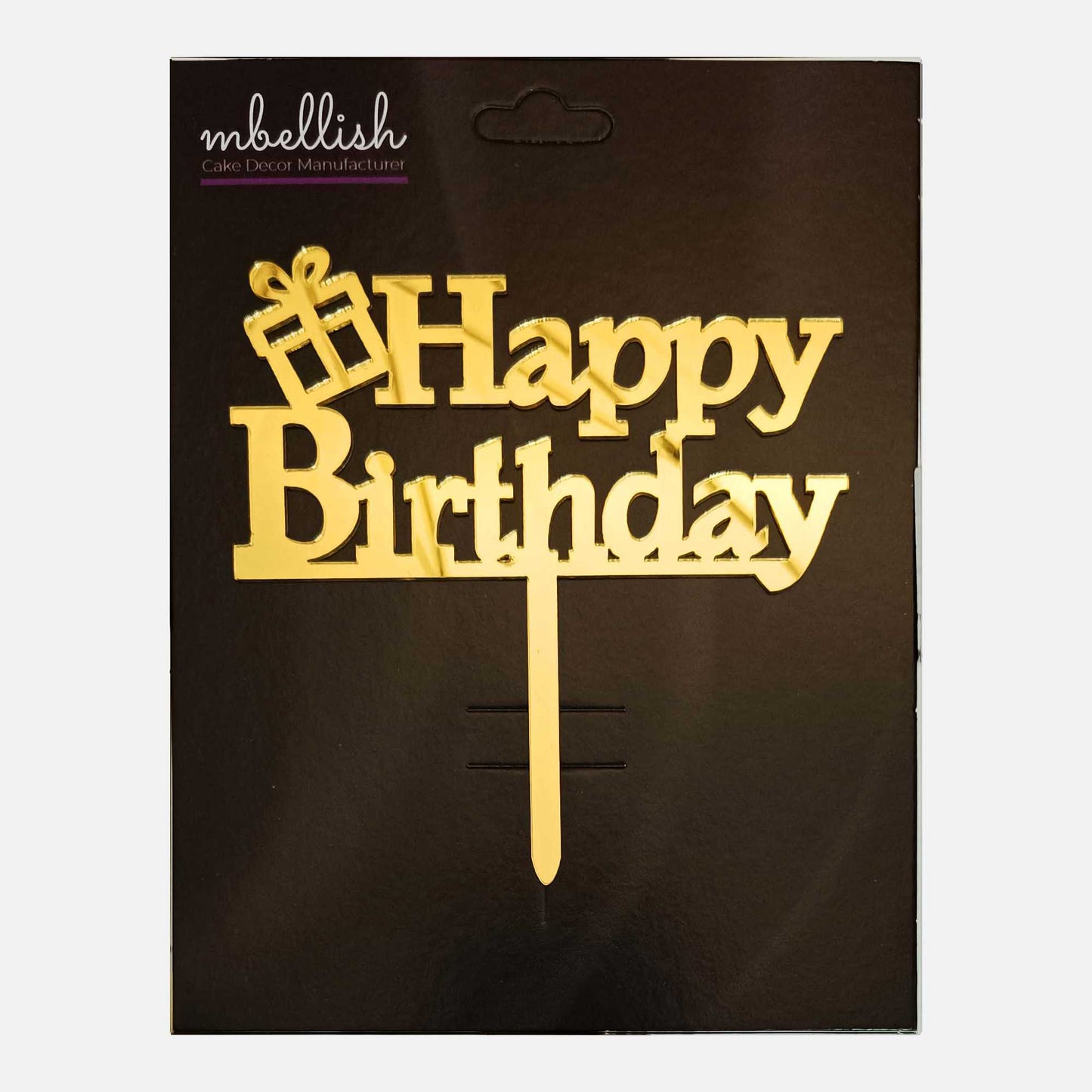 Happy Birthday Acrylic Cake Topper, Size - Medium, Pack of 1, SKU-TR10635