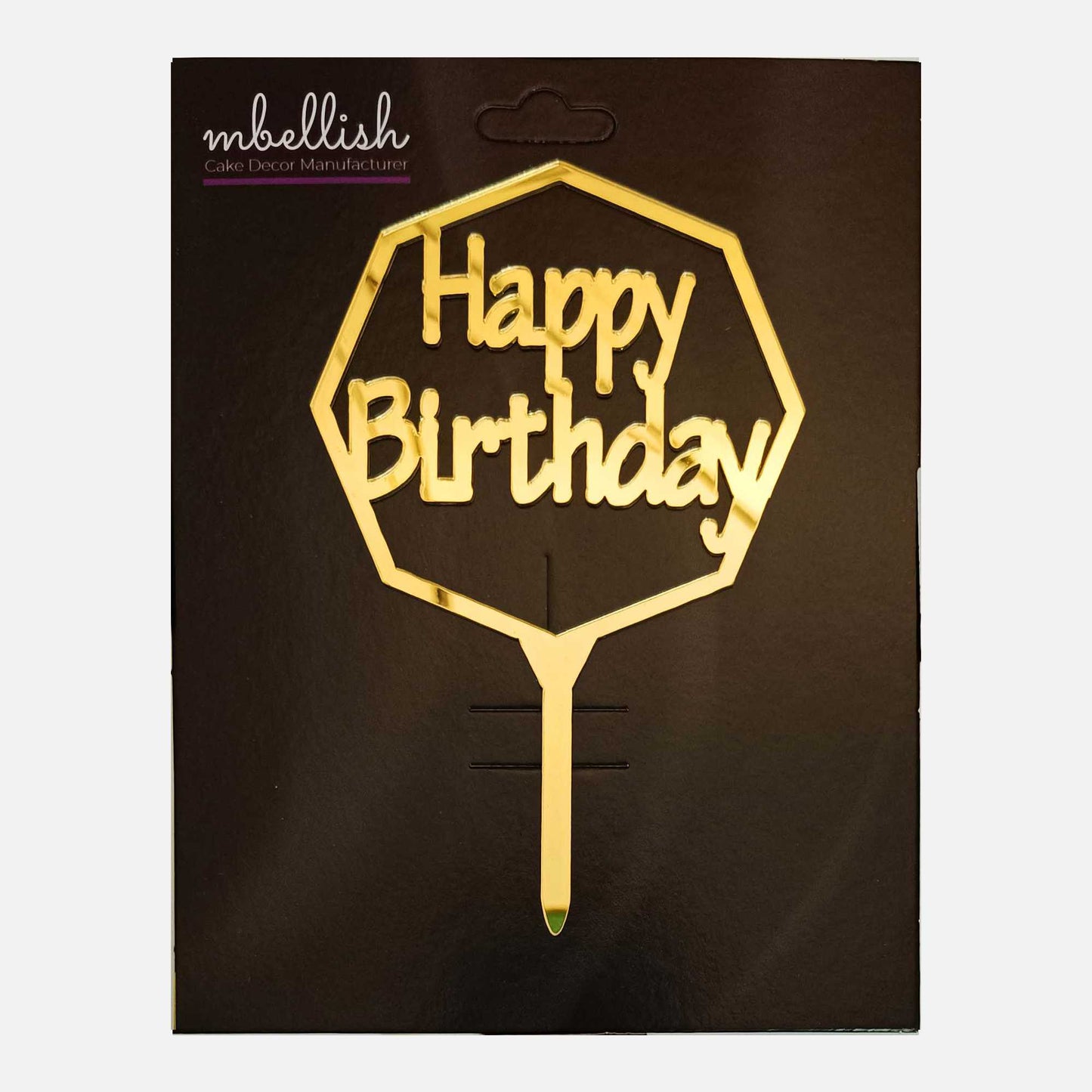 Happy Birthday Acrylic Cake Topper, Size - Medium, Pack of 1, SKU-TR10641