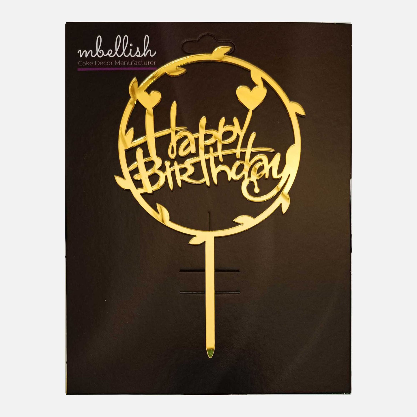 Happy Birthday Acrylic Cake Topper, Size - Medium, Pack of 1, SKU-TR10642