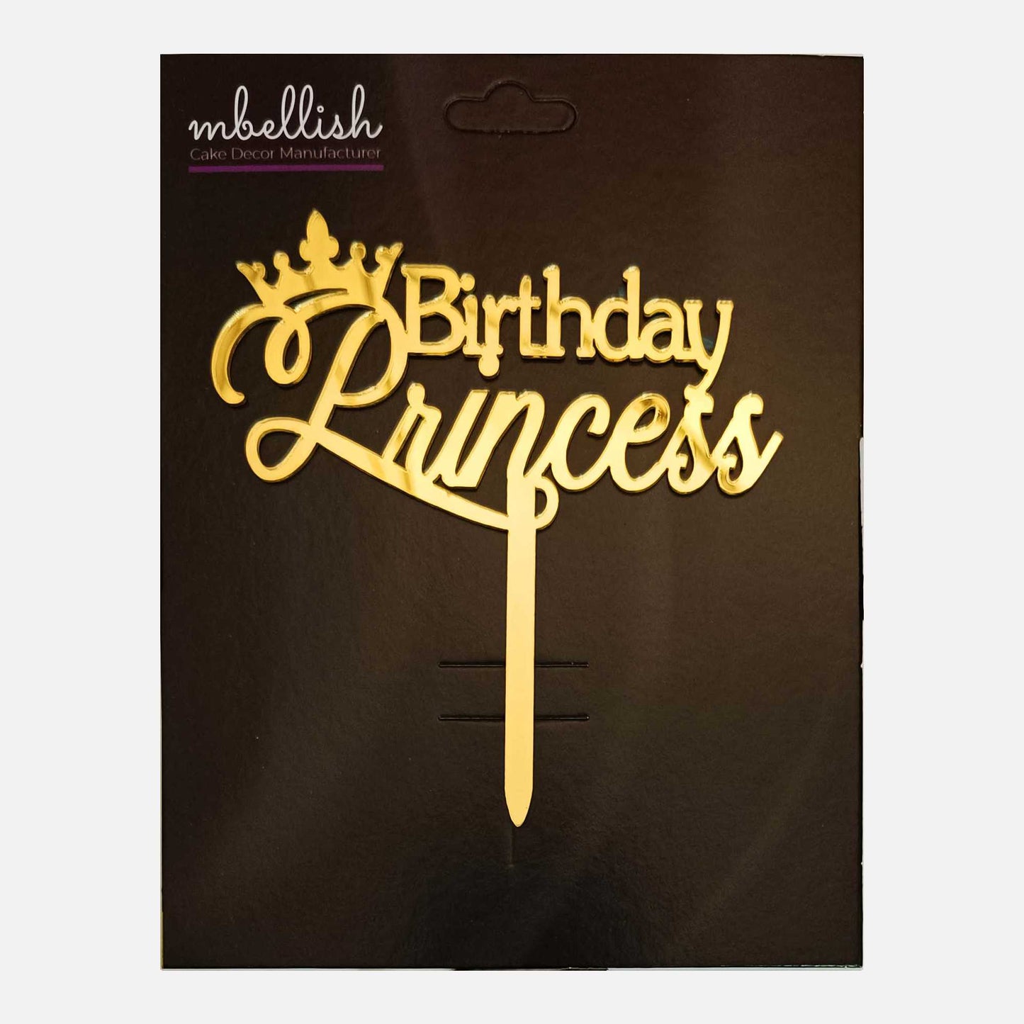 Birthday Princess Acrylic Cake Topper, Size - Medium, Pack of 1, SKU-TR10645