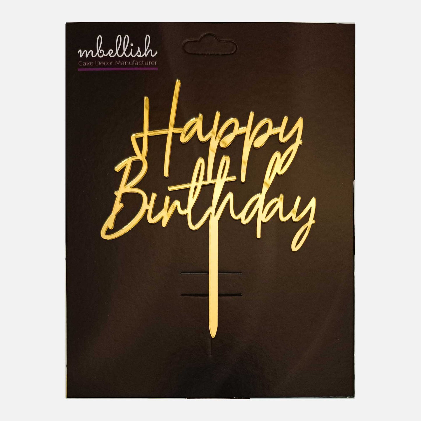 Happy Birthday Acrylic Cake Topper, Size - Medium, Pack of 1, SKU-TR10649