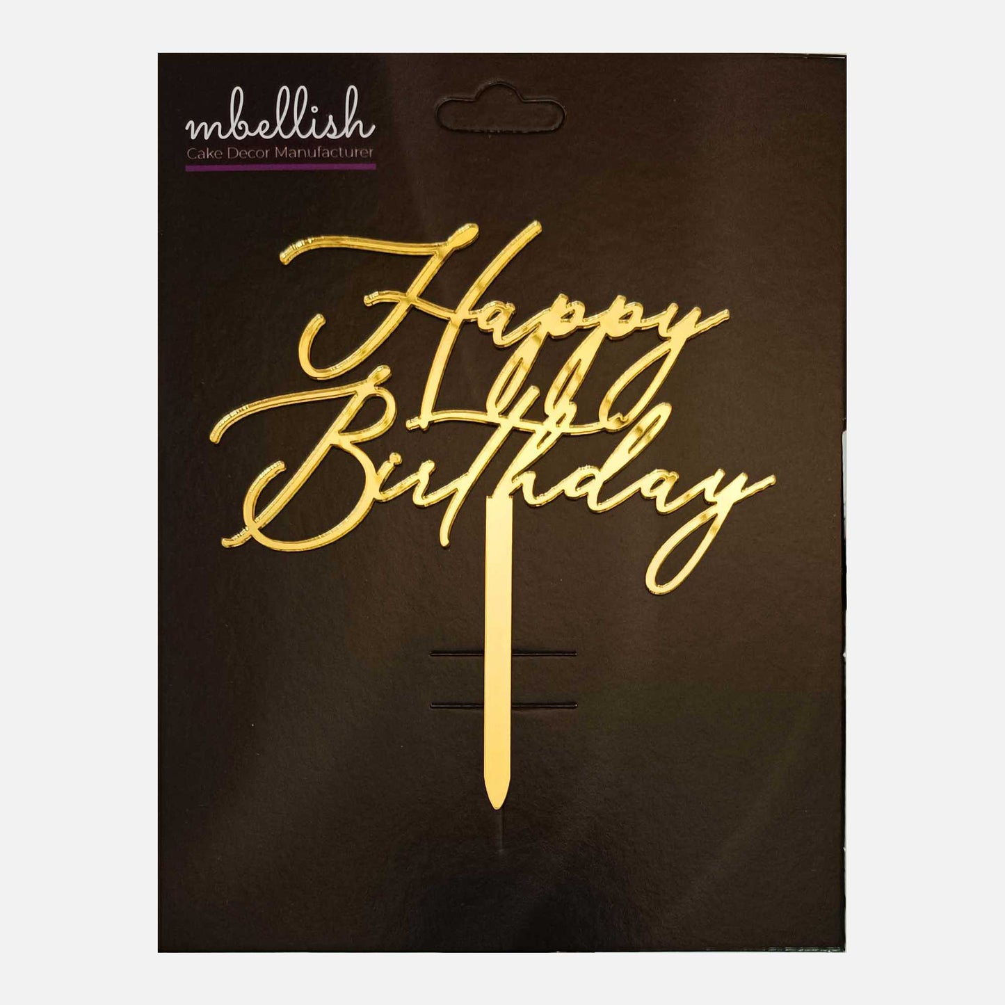 Happy Birthday Acrylic Cake Topper, Size - Medium, Pack of 1, SKU-TR10650