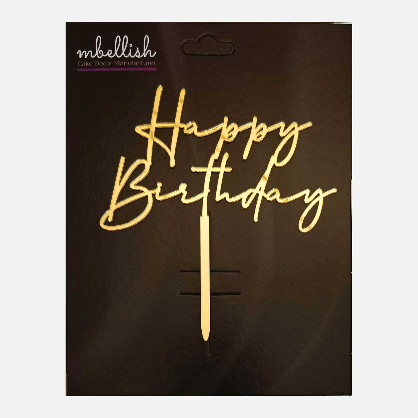 Happy Birthday Acrylic Cake Topper, Size - Medium, Pack of 1, SKU-TR10651