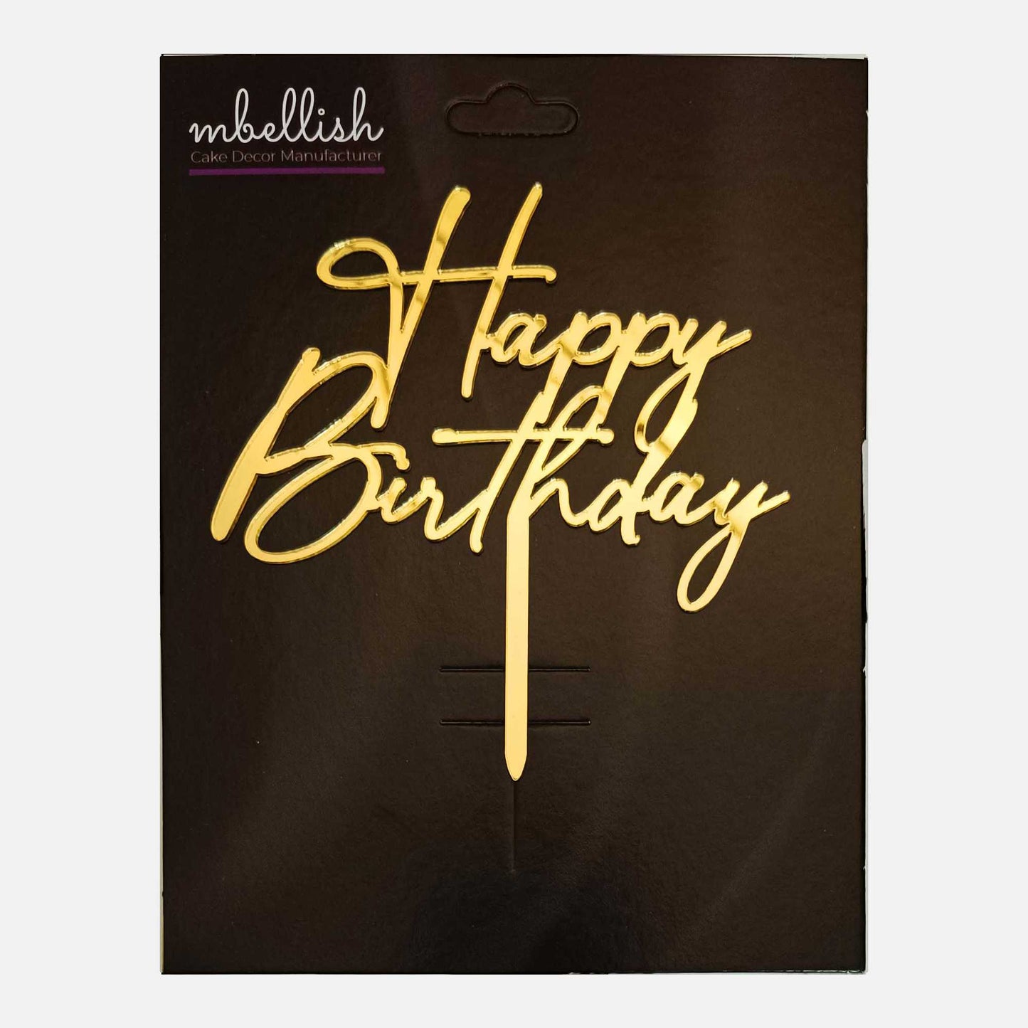 Happy Birthday Acrylic Cake Topper, Size - Medium, Pack of 1, SKU-TR10655