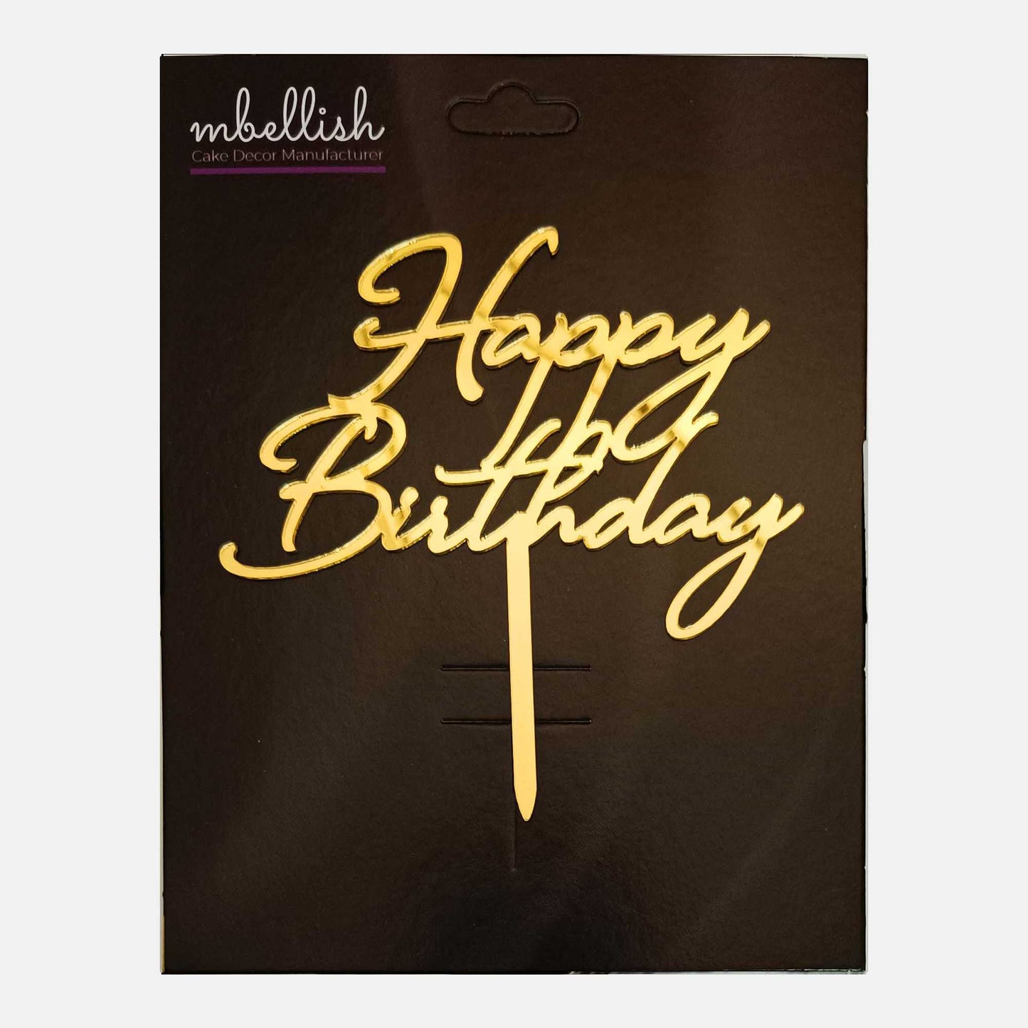 Happy Birthday Acrylic Cake Topper, Size - Medium, Pack of 1, SKU-TR10656