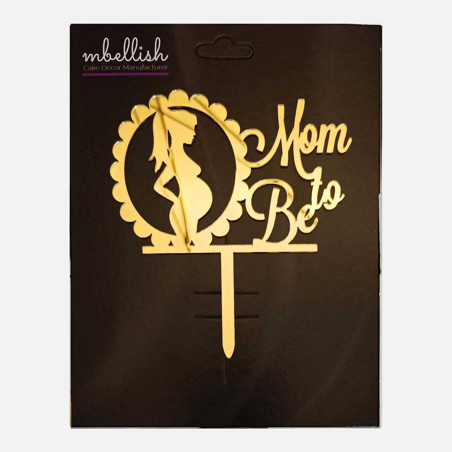 Mom to be Acrylic Cake Topper, Size - Medium, Pack of 1, SKU-TR10685