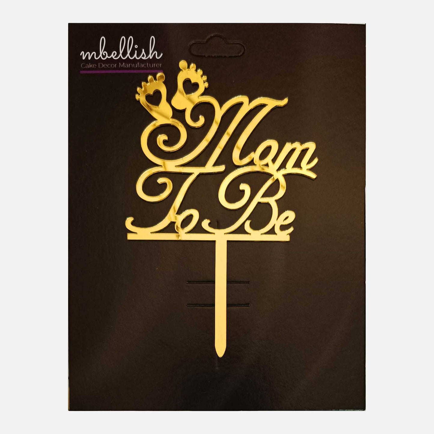 Mom to be Acrylic Cake Topper, Size - Medium, Pack of 1, SKU-TR10695