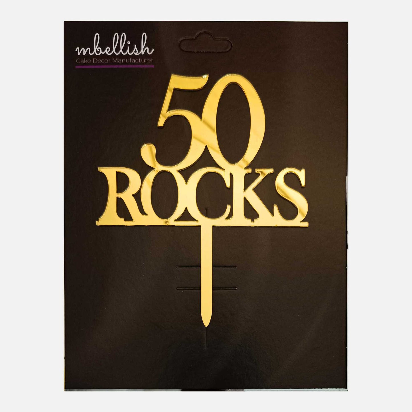 50 Rocks Arcrylic Cake Topper, Size - Medium, Pack of 1, SKU-TR10705