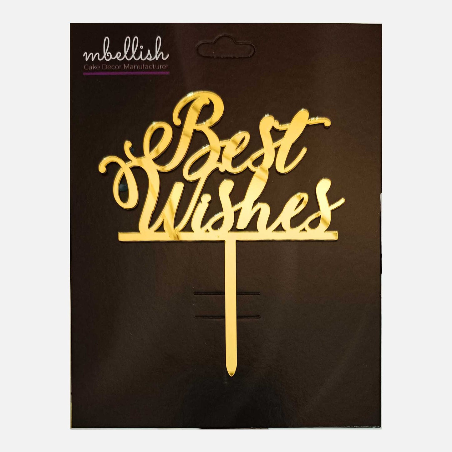 Best Wishes Acrylic Cake Topper, Size - Medium, SKU-TR10724