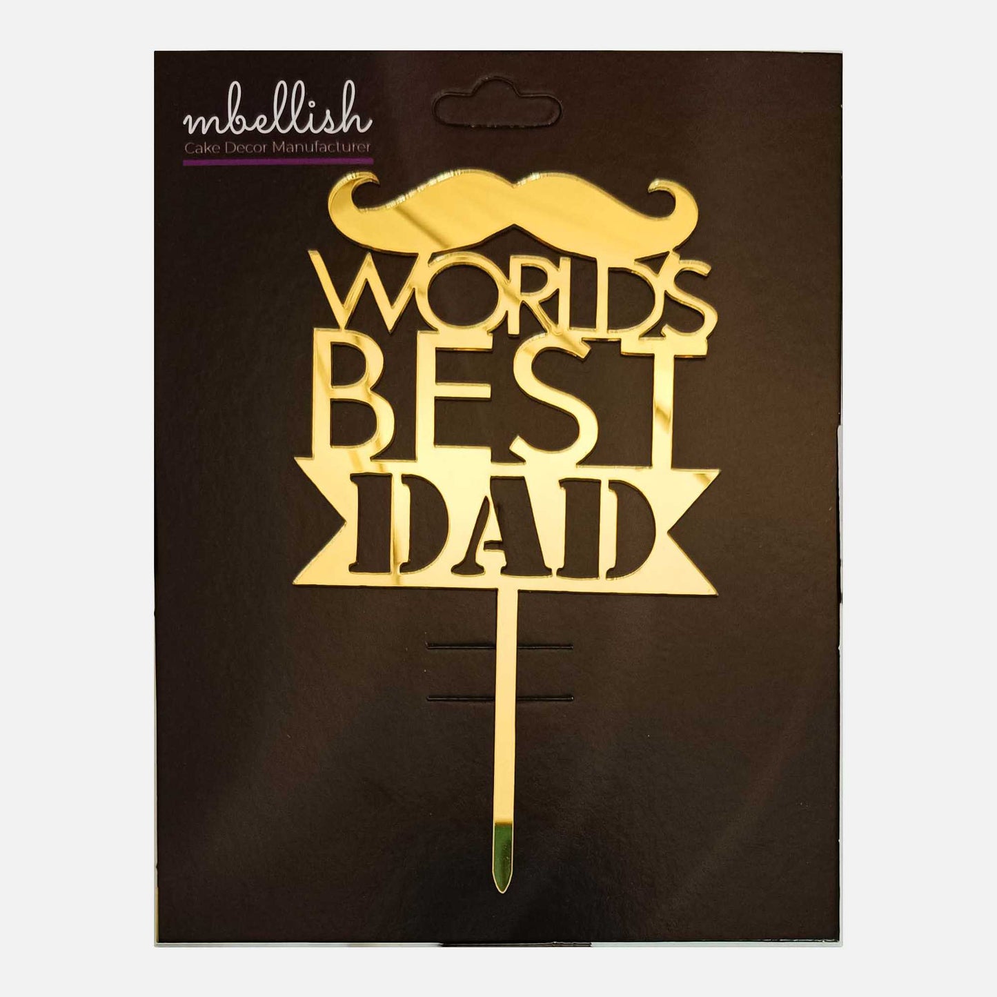 World Best DAD Acrylic Cake Topper, Size - Medium, SKU-TR10730