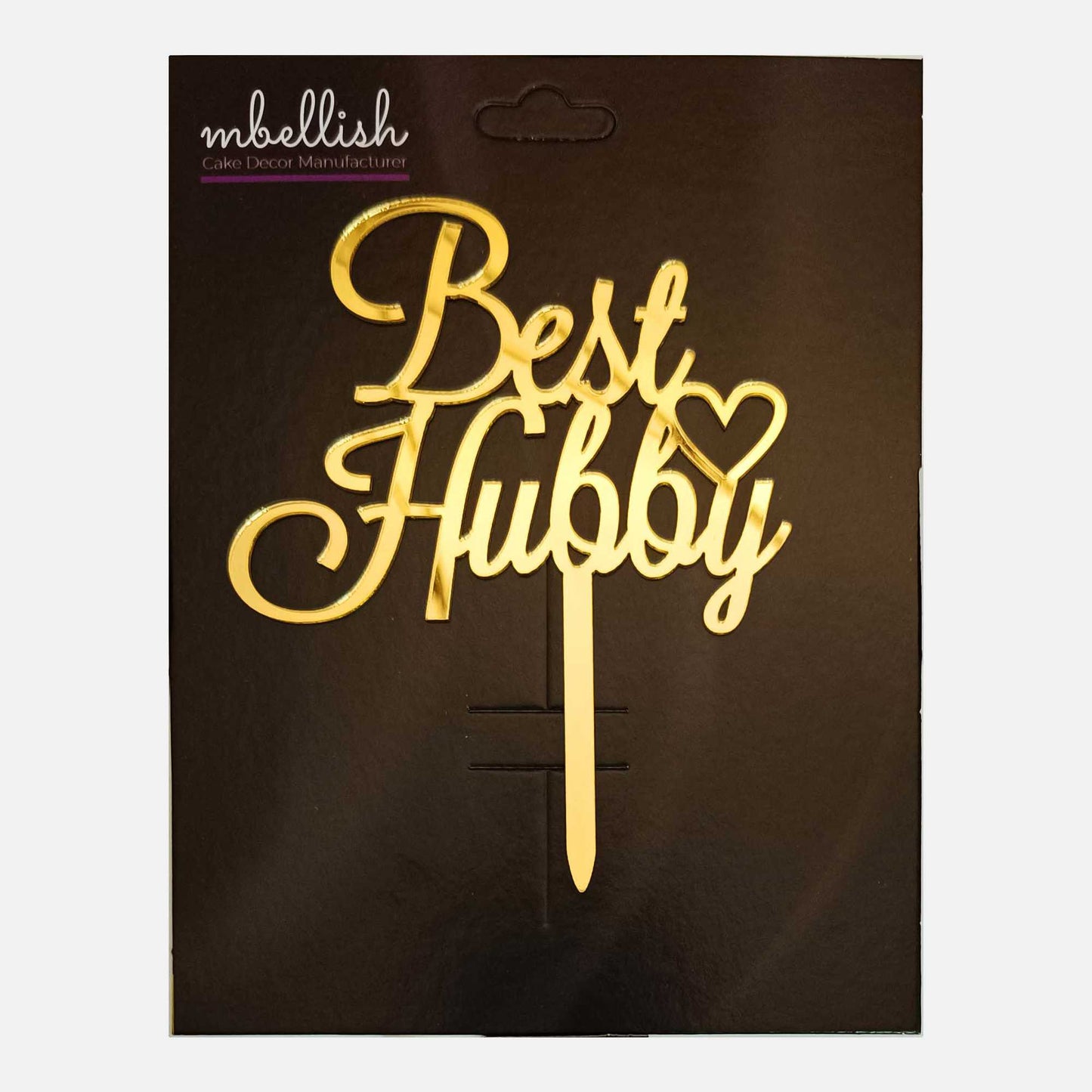 Best Hubby Acrylic Cake Topper, Size - Medium, SKU-TR10740
