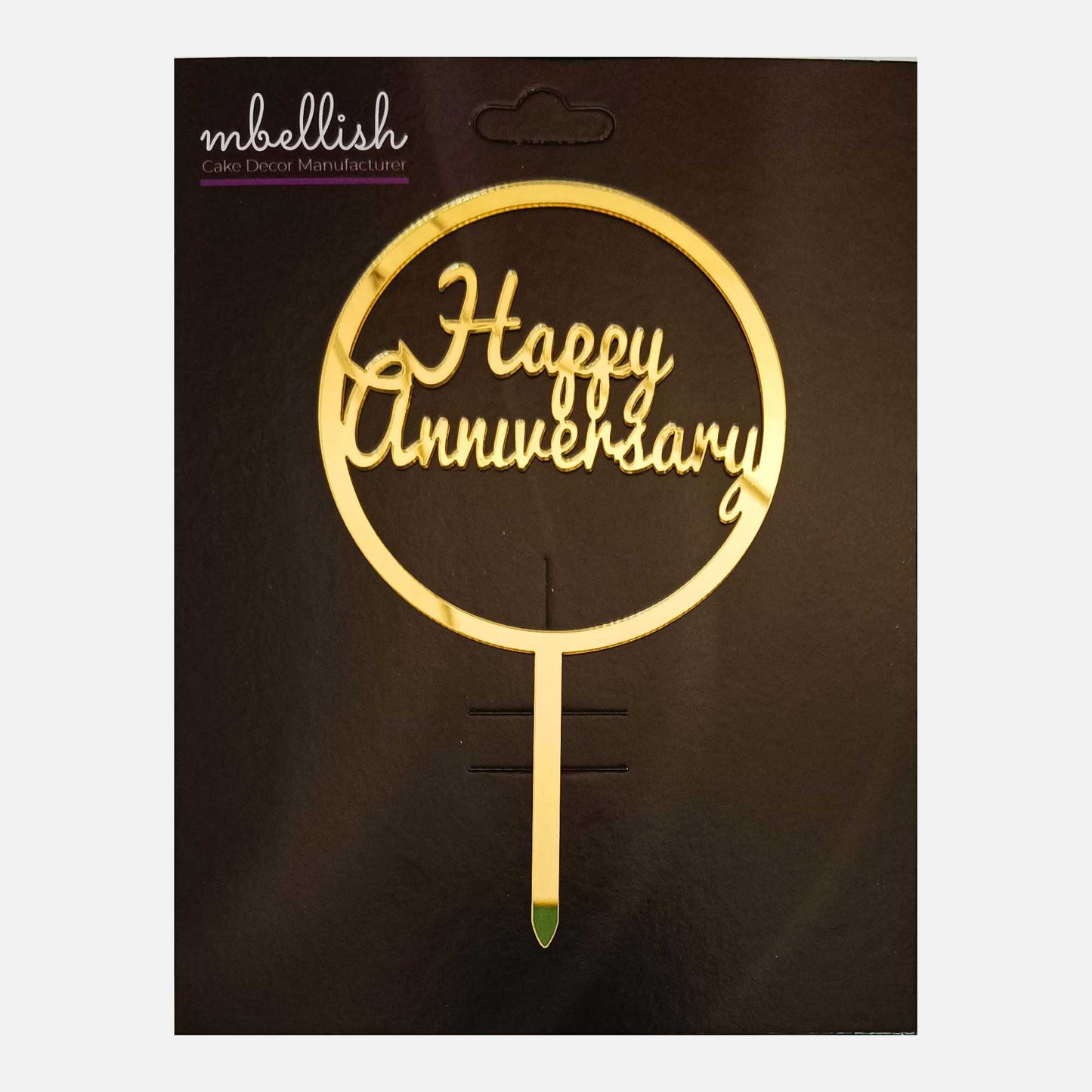 Happy Anniversary Mom&Dad Acrylic Cake Topper, Size - Medium, Pack of 1, SKU-TR10800