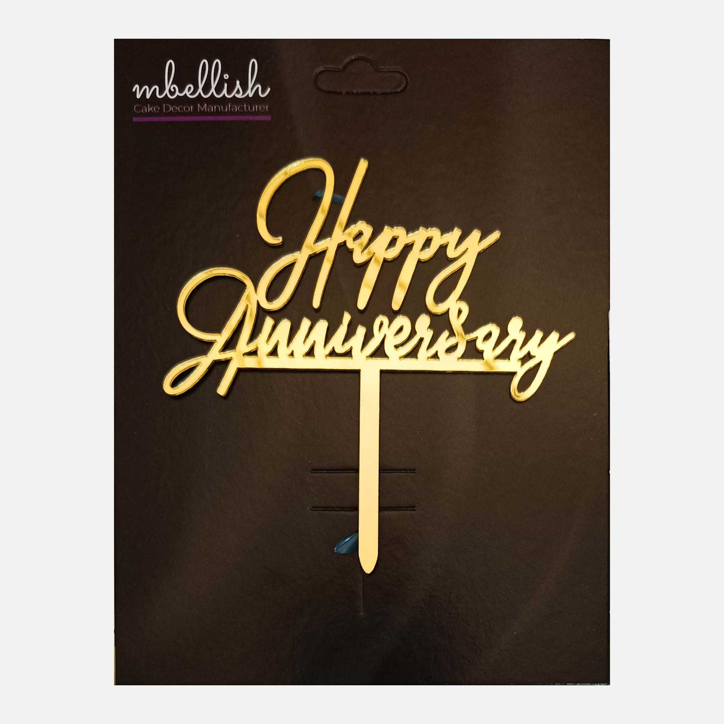 Happy Anniversary Acrylic Cake Topper Couple, Size - Medium, Pack of 1, SKU-TR10812