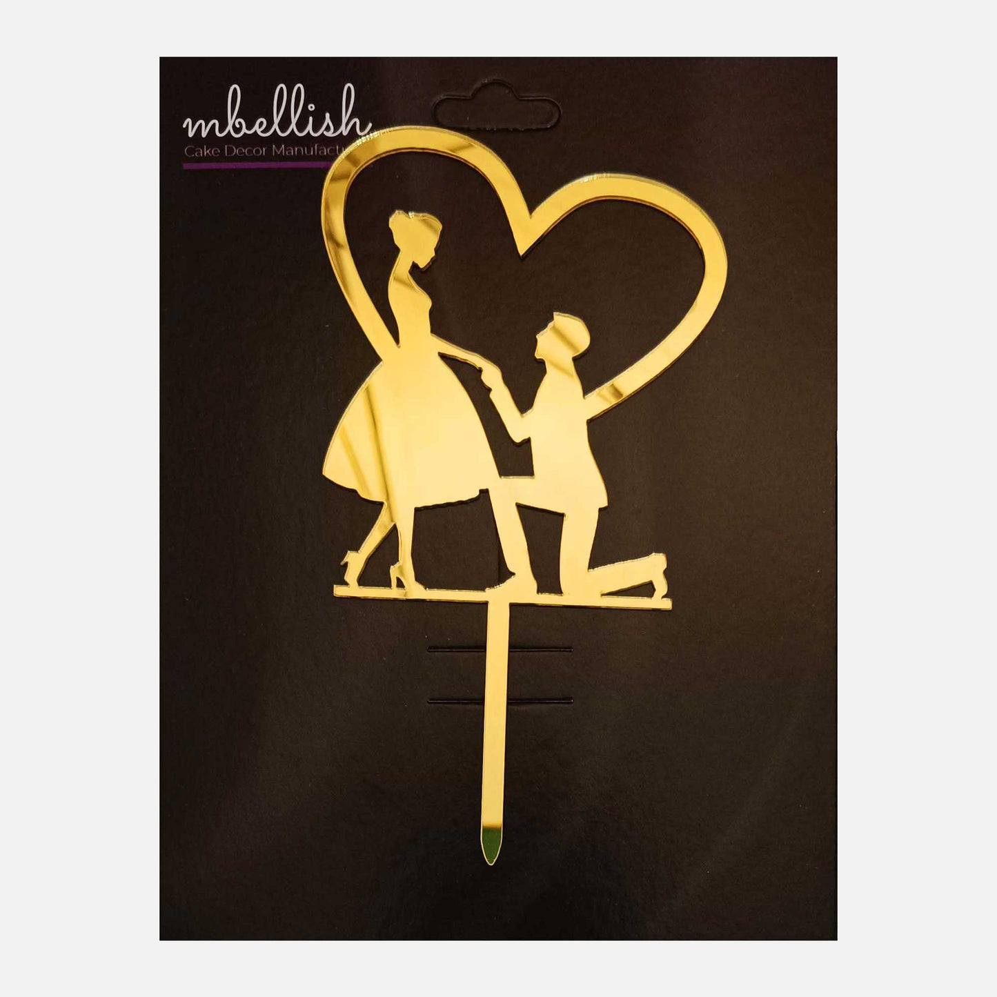 Couples Arcrylic Cake Topper, Size - Medium, Pack of 1, SKU-TR10831